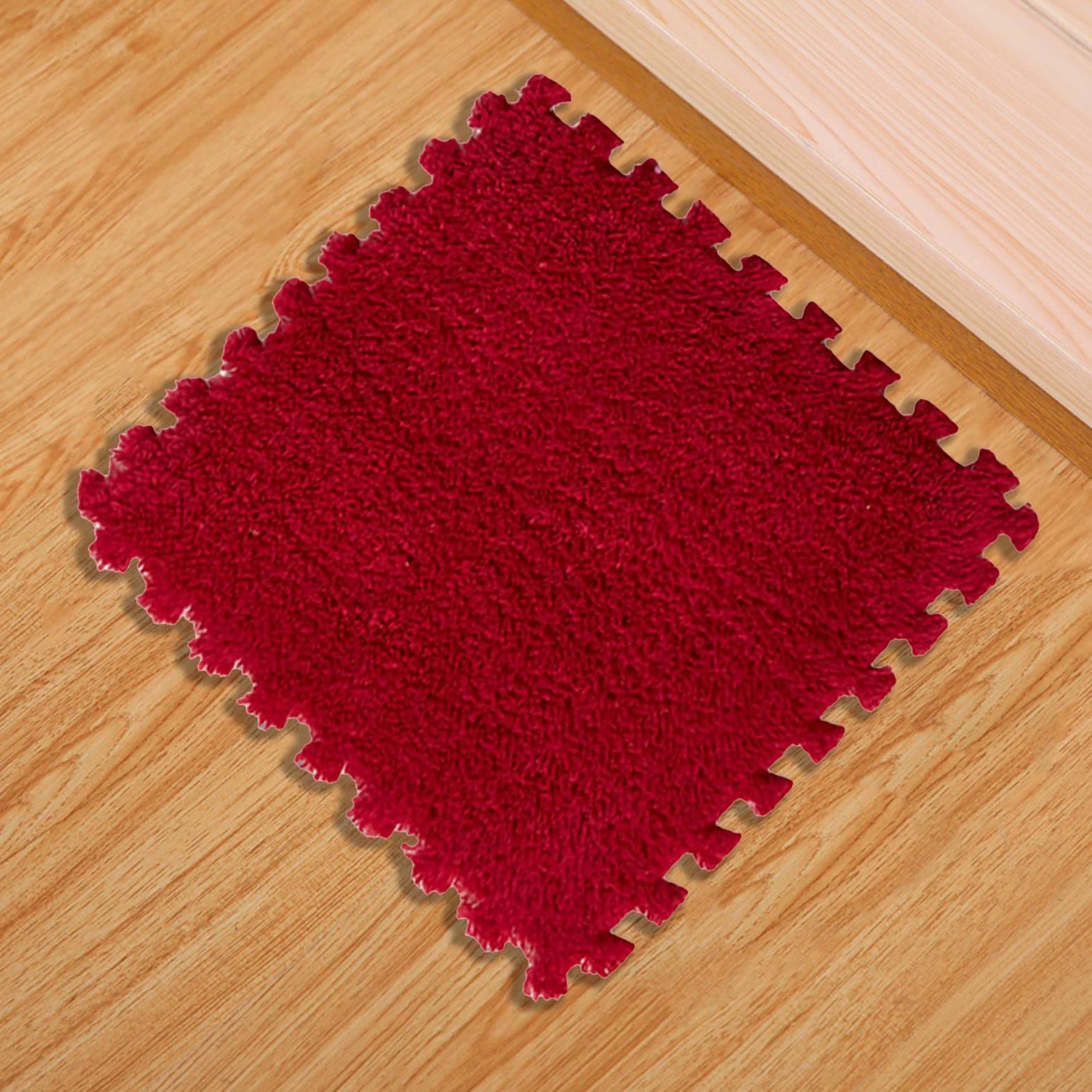 Generico Set di 40 tappeti in Schiuma ad Incastro, Morbidi tappeti Quadrati, Morbidi tappetini da Gioco Puzzle, tappetini Rossi per camerette, Sale Giochi e asili Nido per Bambini.