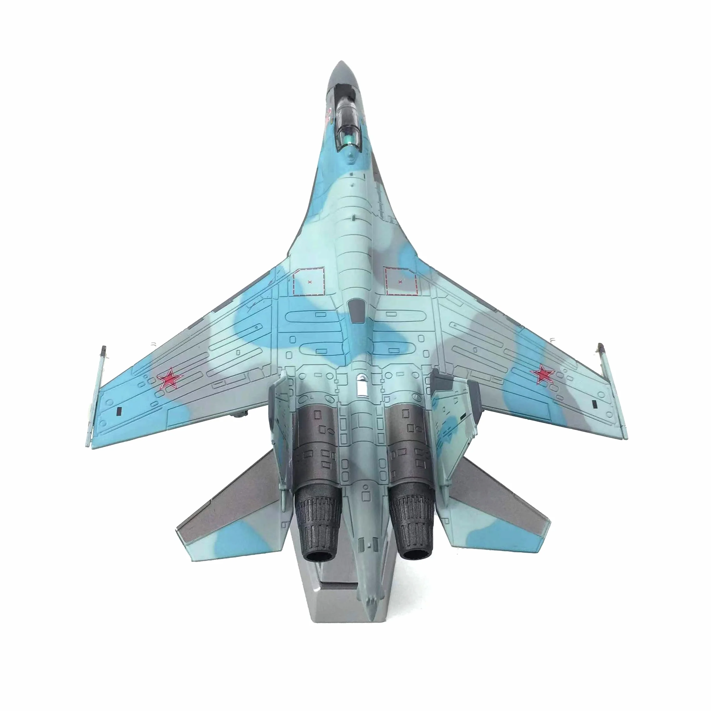 1/100 SU 35 Super Posizione Laterale SU-35 Fighter Lega Modello Militare Fighter Jet Modello Aereo Attacco Aereo Modelli di Aerei Militari per Adulti