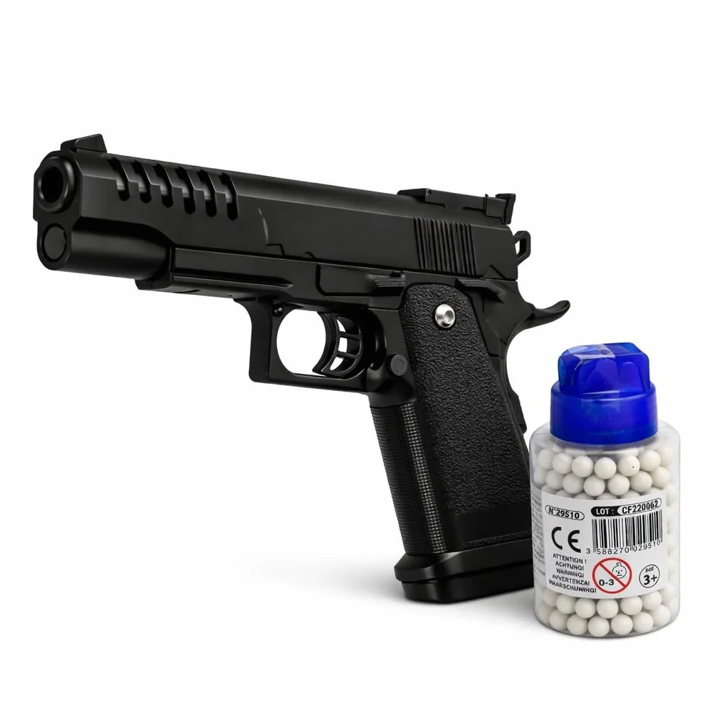 Pistola a sfera per bambini 22 cm con 400 sfere – Gioco di tiro