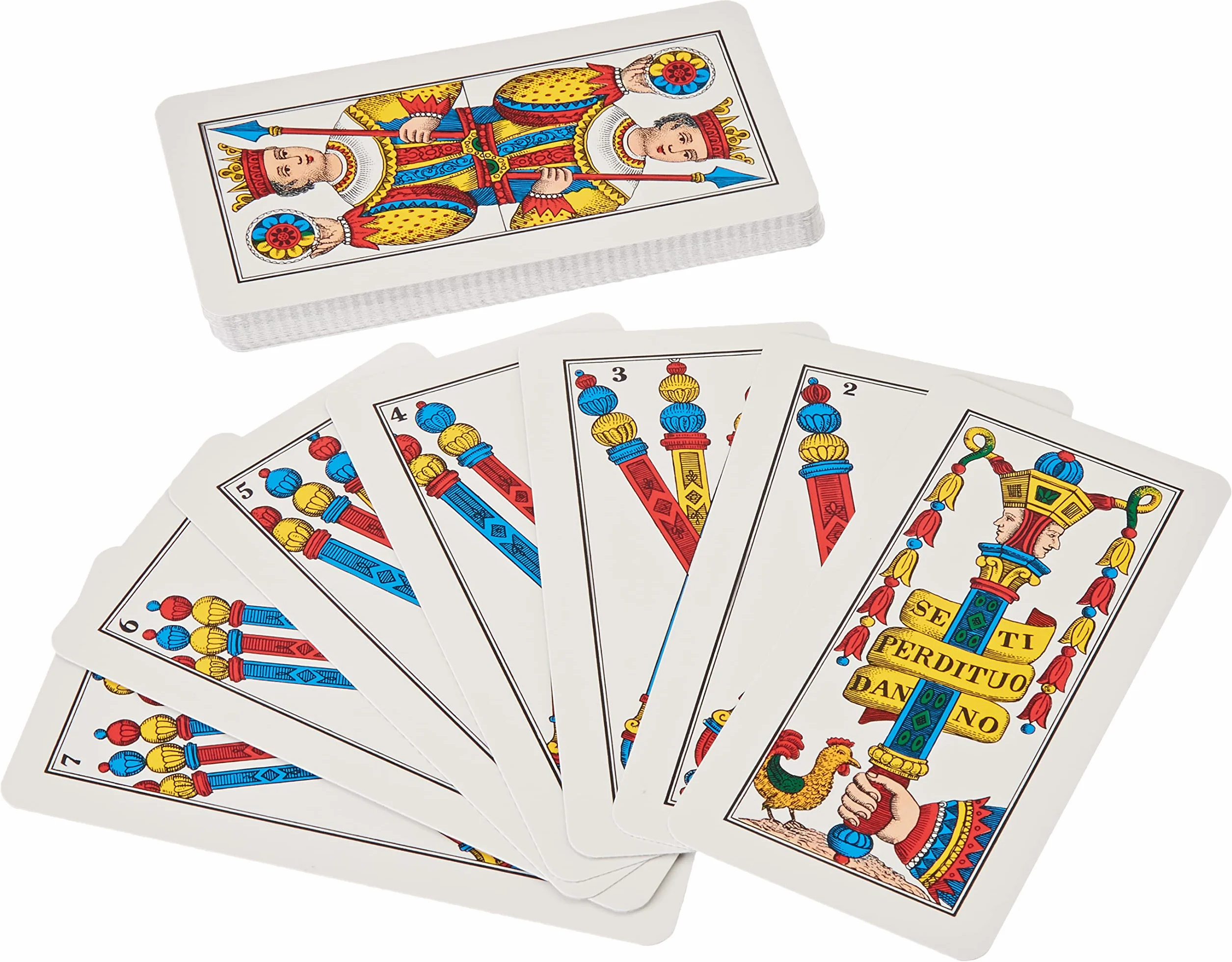 Dal Negro - Mazzo di carte regionali Trevisane Italia, composto da 40 carte in cartoncino, ideali per scopa e briscola.
