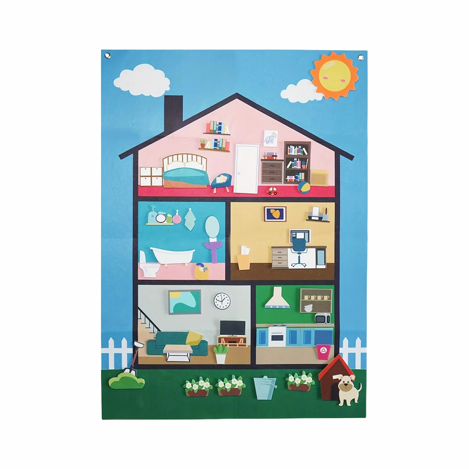 Generico Pannello in Feltro per Bambini Gioco Sensoriale,Lavagna per Raccontare Storie - Gioco Educativo Sensoriale per Bambini Scuola Casa Viaggi età 3+ Sviluppo Abilità