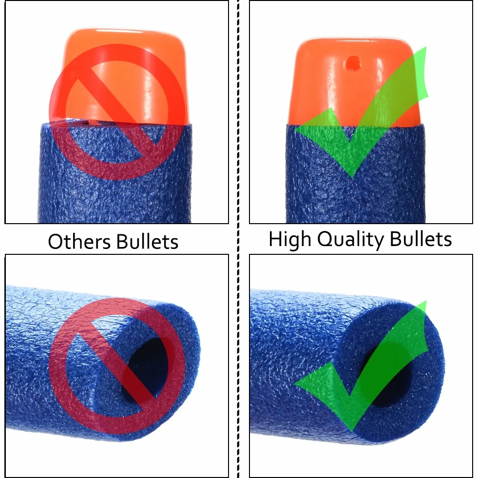 NIWWIN 100Pcs Dart Nachfüll-Pack für NERF N-Strike Elite Blaster ELITE Waffen