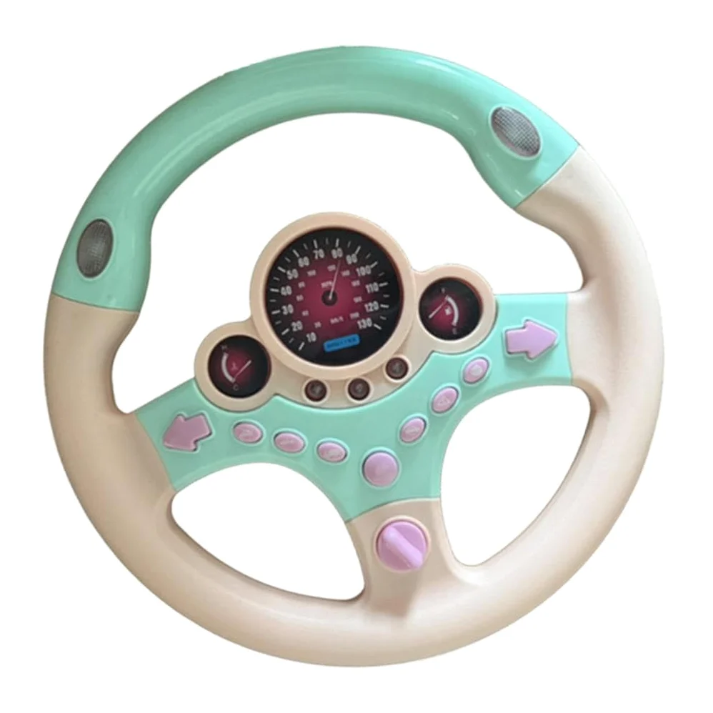 Simulazione Volante Giocattolo Volante per Bambini con Sensori di Movimento Funzione di Guida Simulata E Musica Adatto per Gioco di Ruolo Regalo, Rosa
