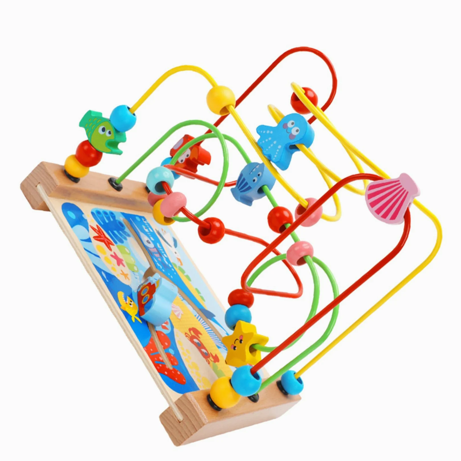 VANZACK Labirinto per Perline Bead Maze Roller in Legno 1 Pezzo | Giocattolo Educativo Precoce, Decorazioni Scuola, Compleanno e Festività