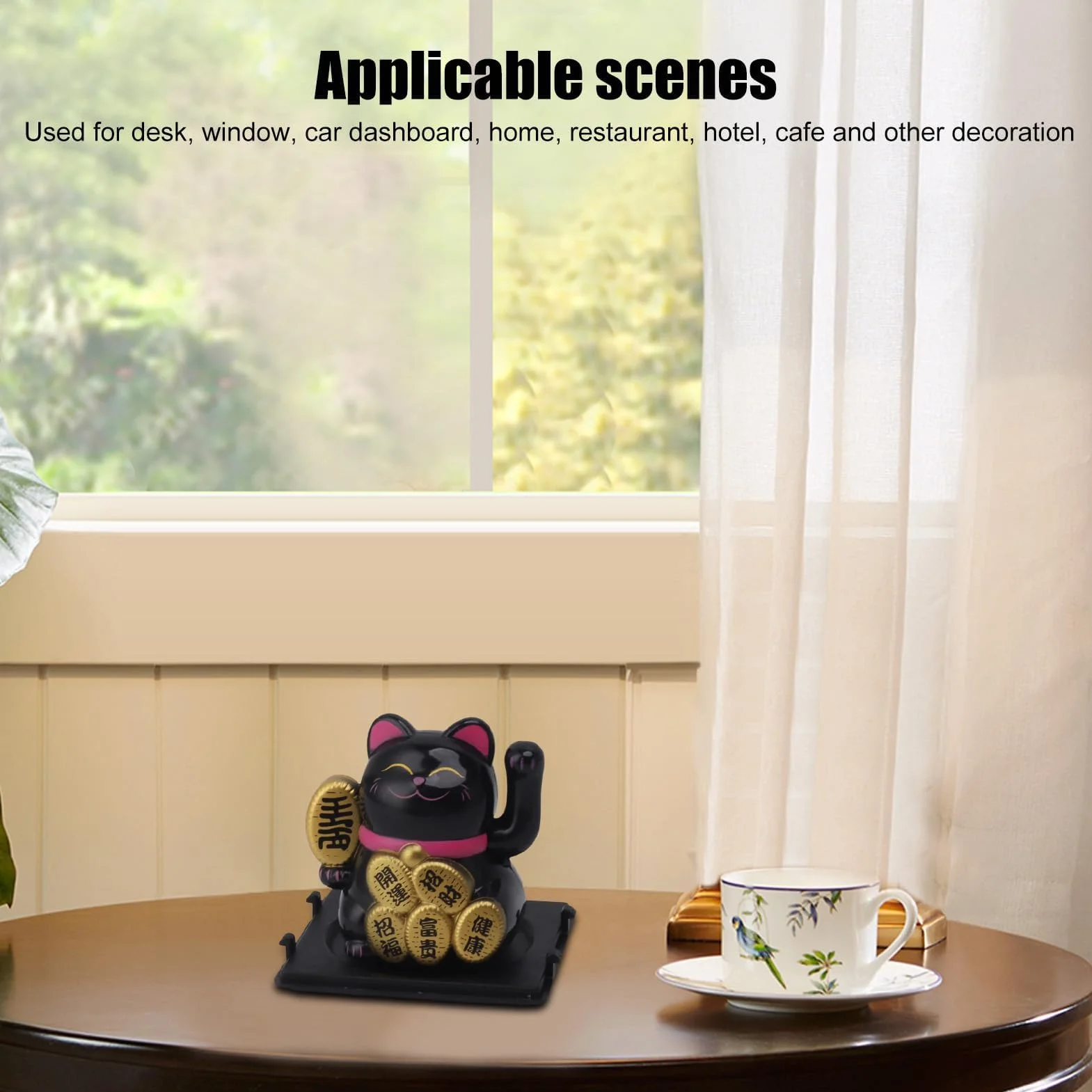 Set di Braccia Ondeggianti Gatto Fortunato, Simpatico Gatto Ondeggiante Ad Energia Solare Maneki Neko Braccio Ondeggiante per Soldi della Fortuna e Buona Fortuna Decorazioni per