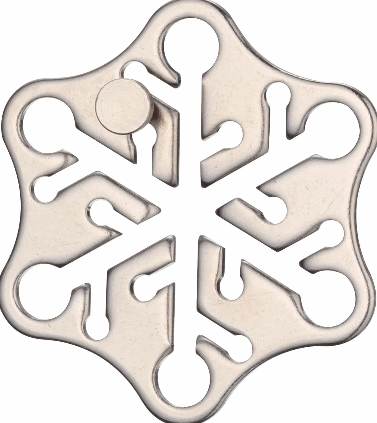 Rompicapo Cast Snow Puzzle in Metallo Livello 2 Stelle Design Fiocco di Neve