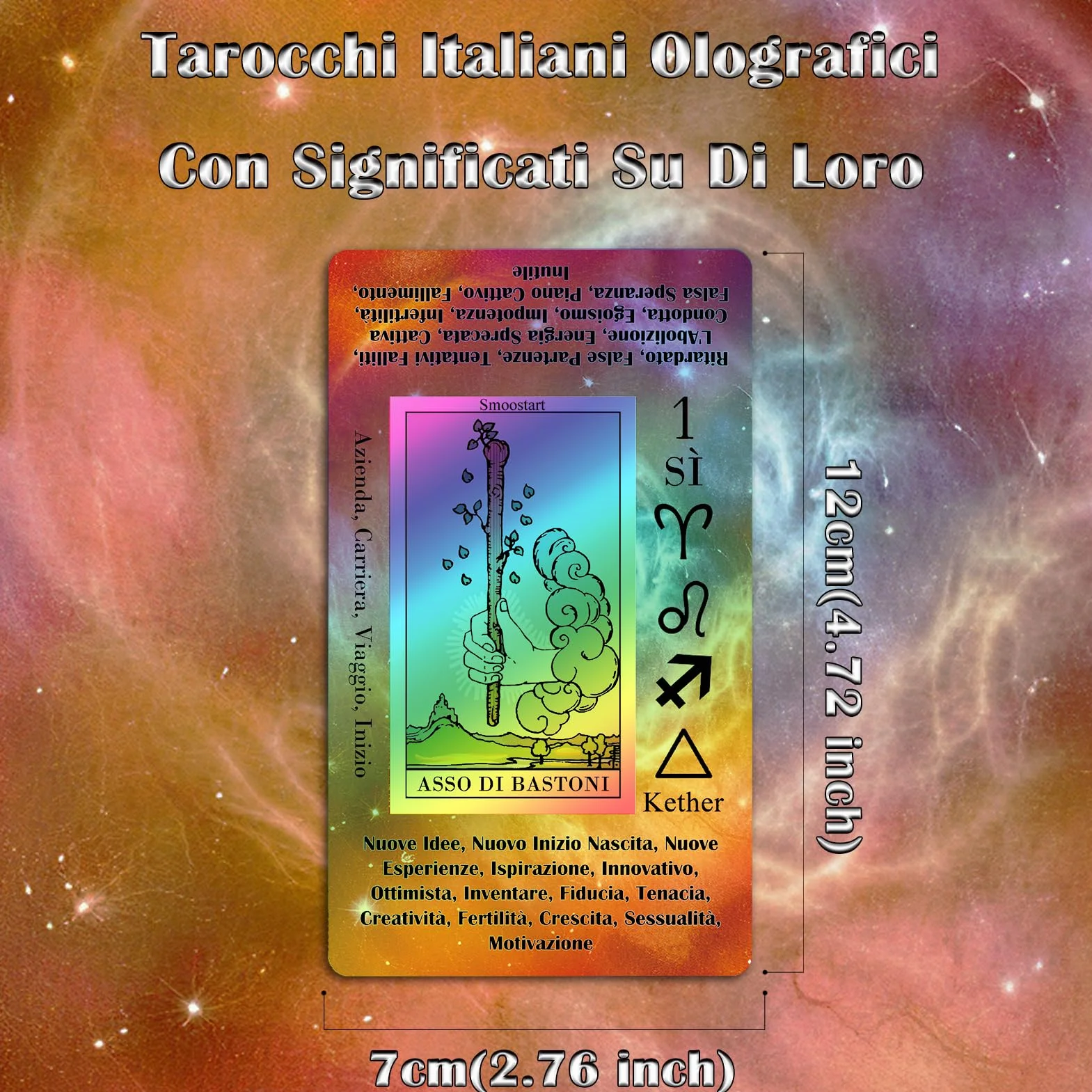 Smoostart Tarocchi Carte Italiano Per Principianti Con Significato, Guida, Parole Chiave, Elemento, Pianeta, Zodiaco, Chakra, Sì O No, Tono Musicale, Numerologia