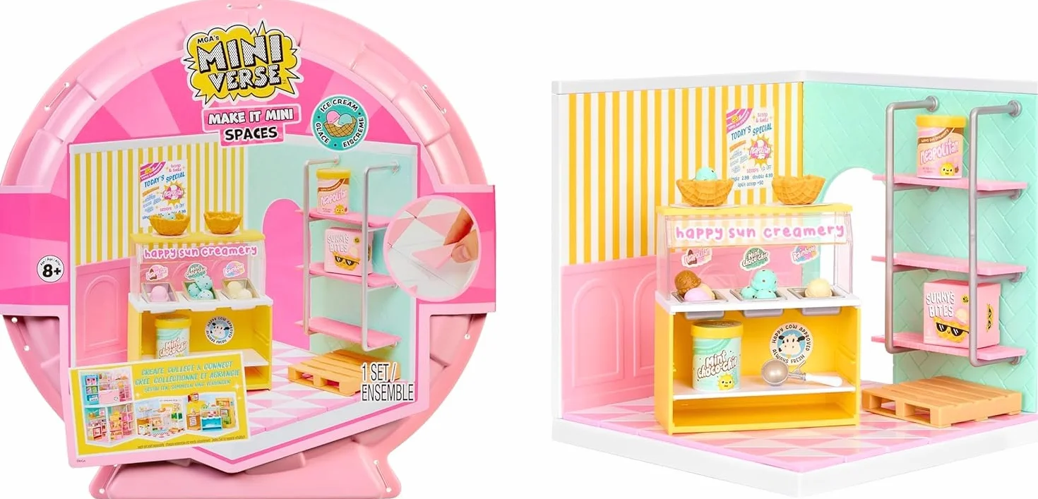 MGA's Miniverse Make It Mini Spaces Ice Cream Shop di MGA - Include 1 Confezione, Set di Costruzioni, Fai da te. Per Collezionisti e Bambini. Età 8+. NON COMMESTIBILE