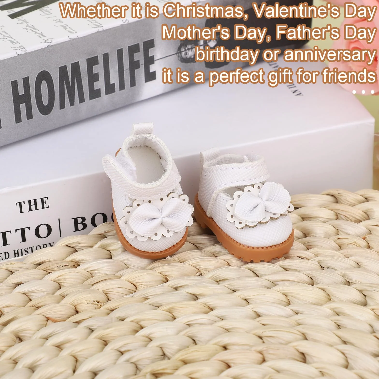 Mikovivi Mini scarpe per bambole, 17 cm, accessori eleganti per bambole da 17 cm