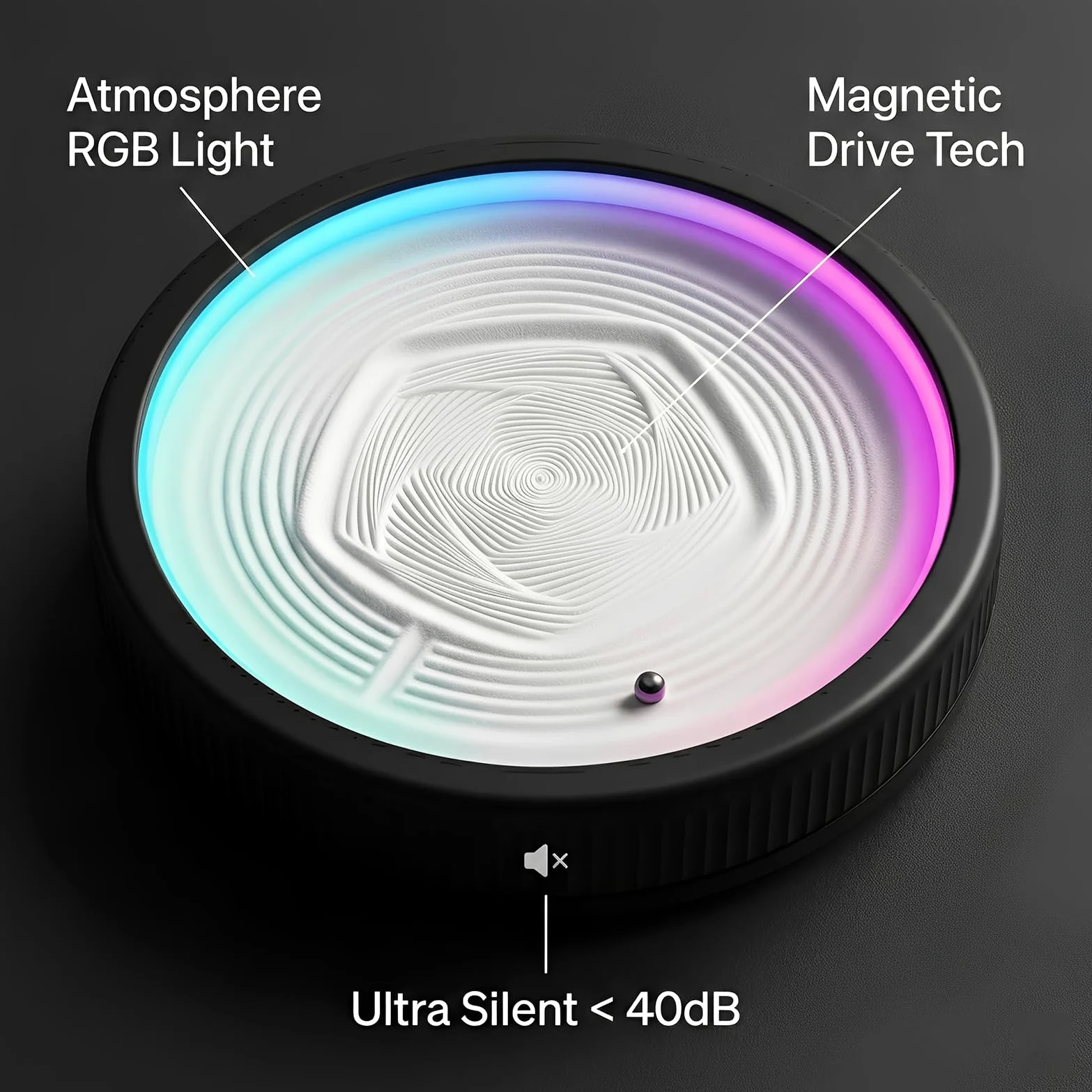 Elprico Mini Robot per Pittura con Sabbia, Macchina Automatica per Arte Cinetica con Controllo App e Illuminazione RGB, per Decorazioni per il Relax della Scrivania