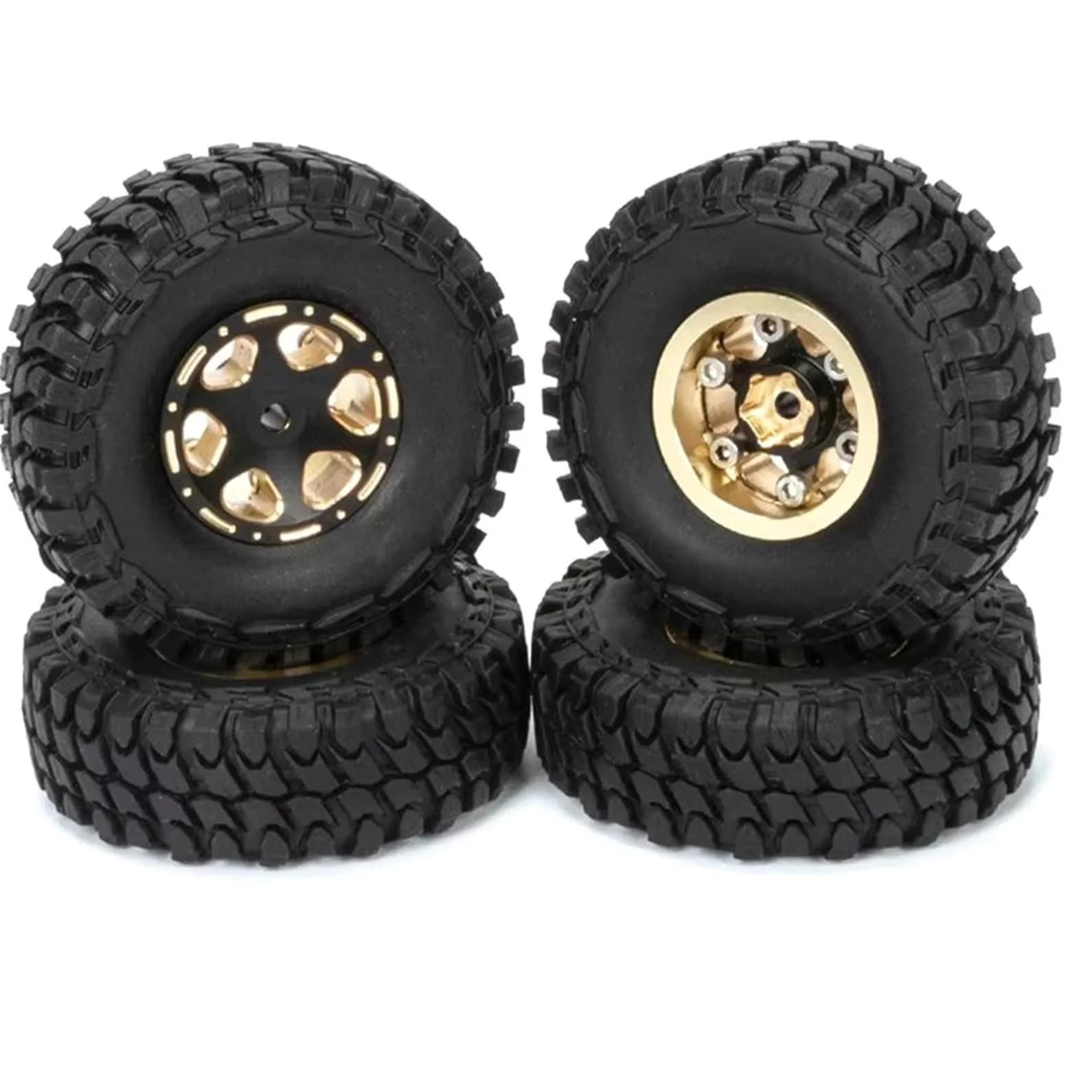 RC Car Pneumatico Ruota Compatibile con Axial per SCX24 per FMS per FCX24 per Enduro24 1/18 1/24 RC Crawler 1.0 Wheel Rim Pneumatici Tutti per Accessori per Terreni