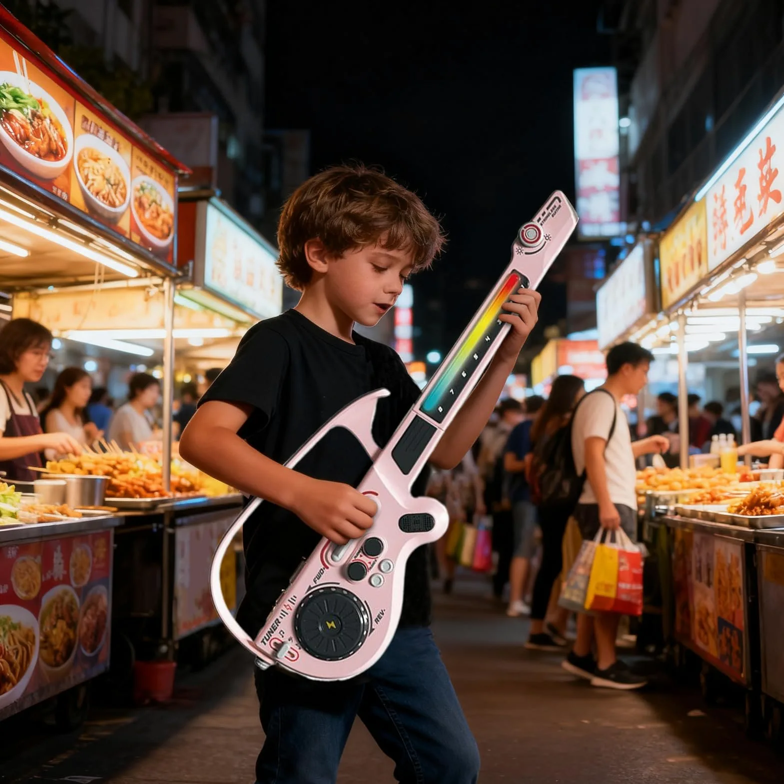 Chitarra Elettrica Per Ragazzi Giocattolo Educativo Senza Corde e Wireless | Giocattoli Per Musica Basso Realistici Per Ragazzi Ragazze Principianti Pratica Casa Viaggio Regalo Compleanno Natale