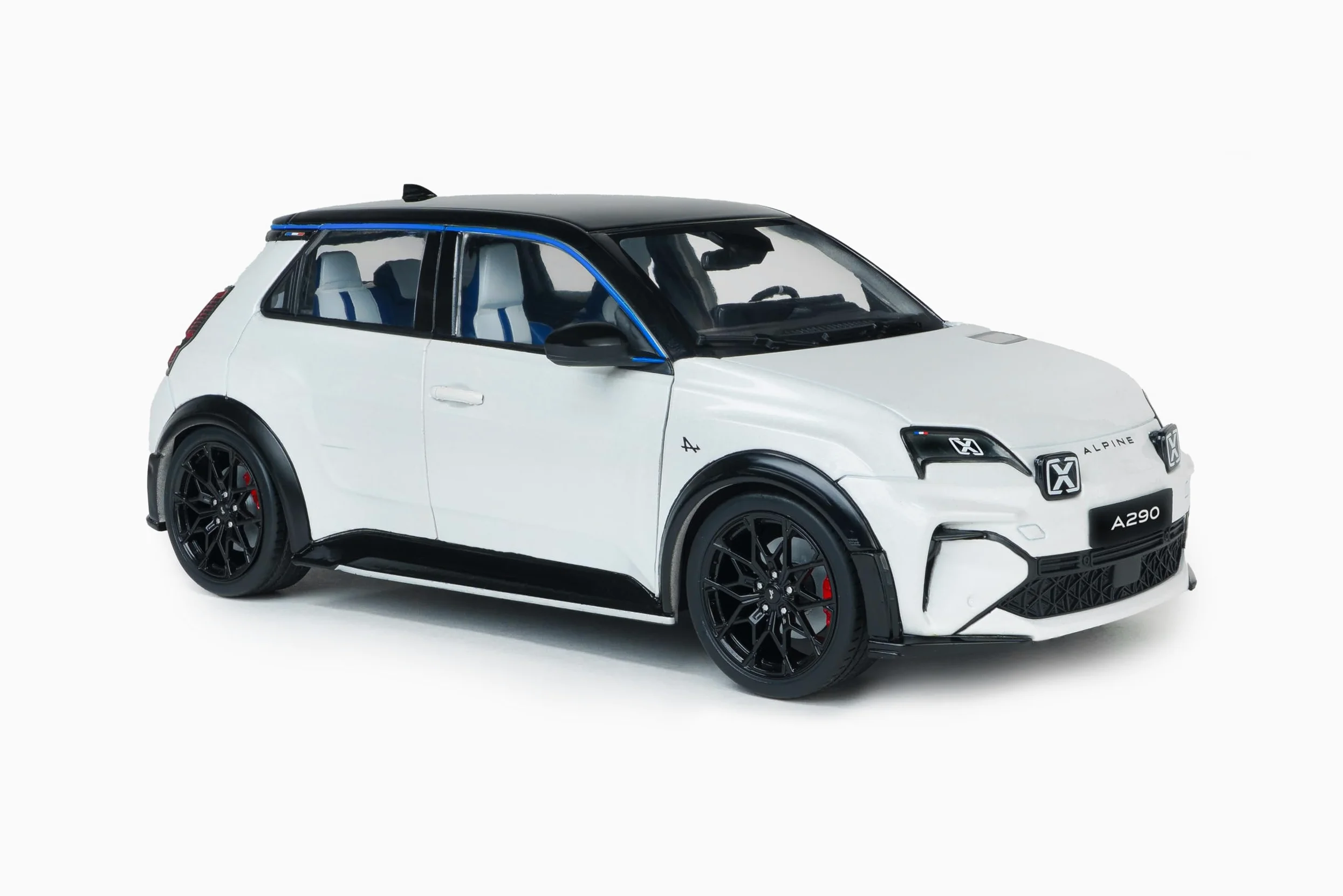 Solido Alpine A290 GTS 2024 - Modellino di auto Die-Cast, con base in plastica, modello da collezione, colore: bianco, 1:18