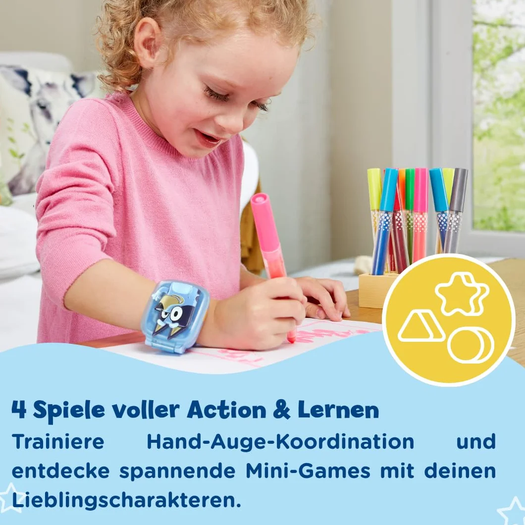 Vtech- Bluey-Orologio educativo, Multicolore, 80-554504