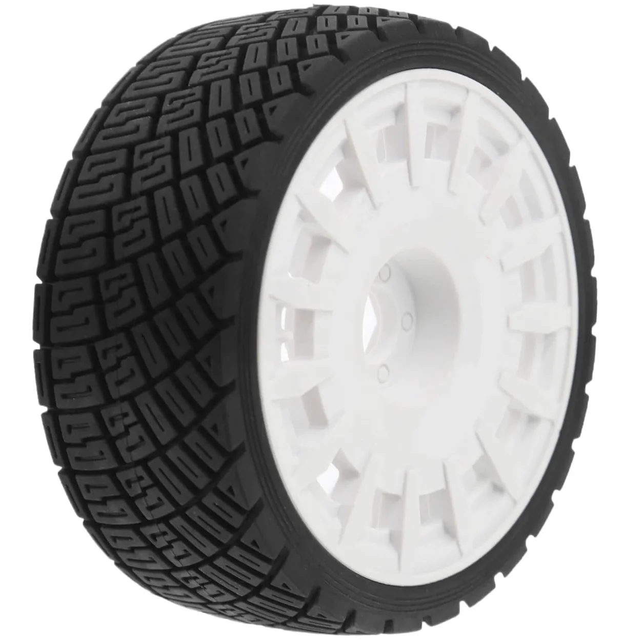 4PZ Gomme Rally RC 100mm 1/7 1/8 Esagono 17mm | ARRMA, Traxxas, Redcat, Team Losi, Kyosho, HPI WR8, HSP(White)
