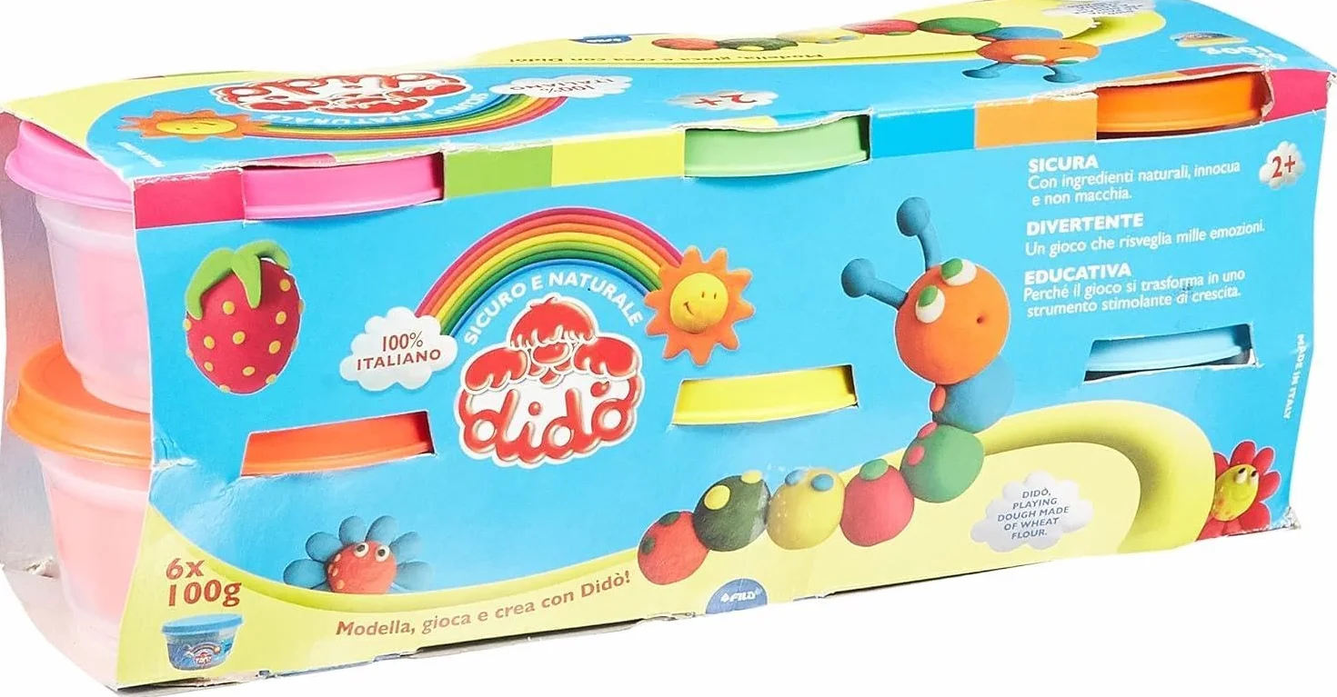 Didò 344800 6x100g barattoli Multicolore Plastilina 2-99 anni