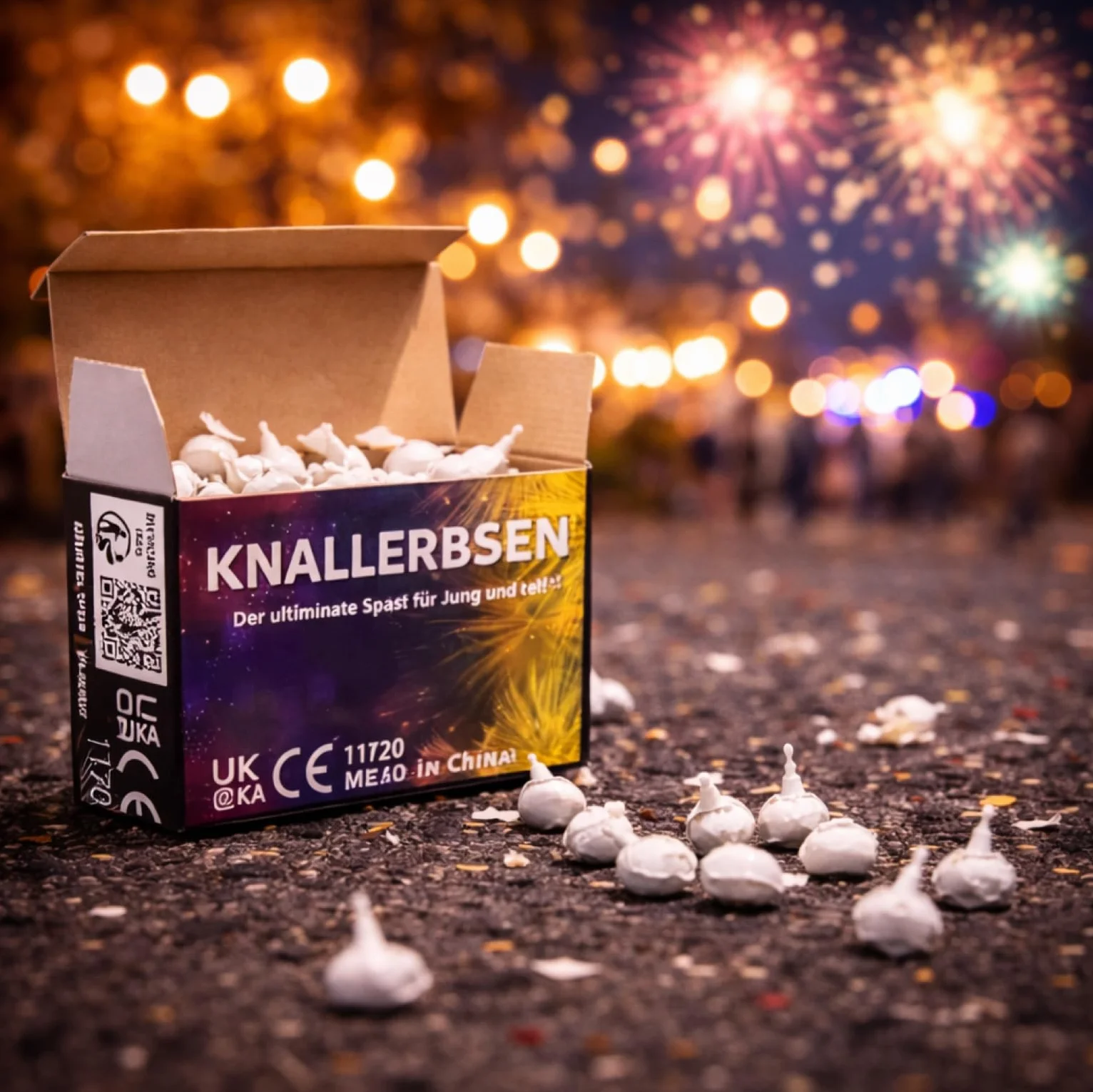 TK Gruppe Timo Klingler 1000 X Knallerbsen Knallteufel Knallfrösche Knaller Fuochi d'artificio Silvester Cat. F1 display per ragazzi e bambini Fuochi d'artificio 2021 (1000x)