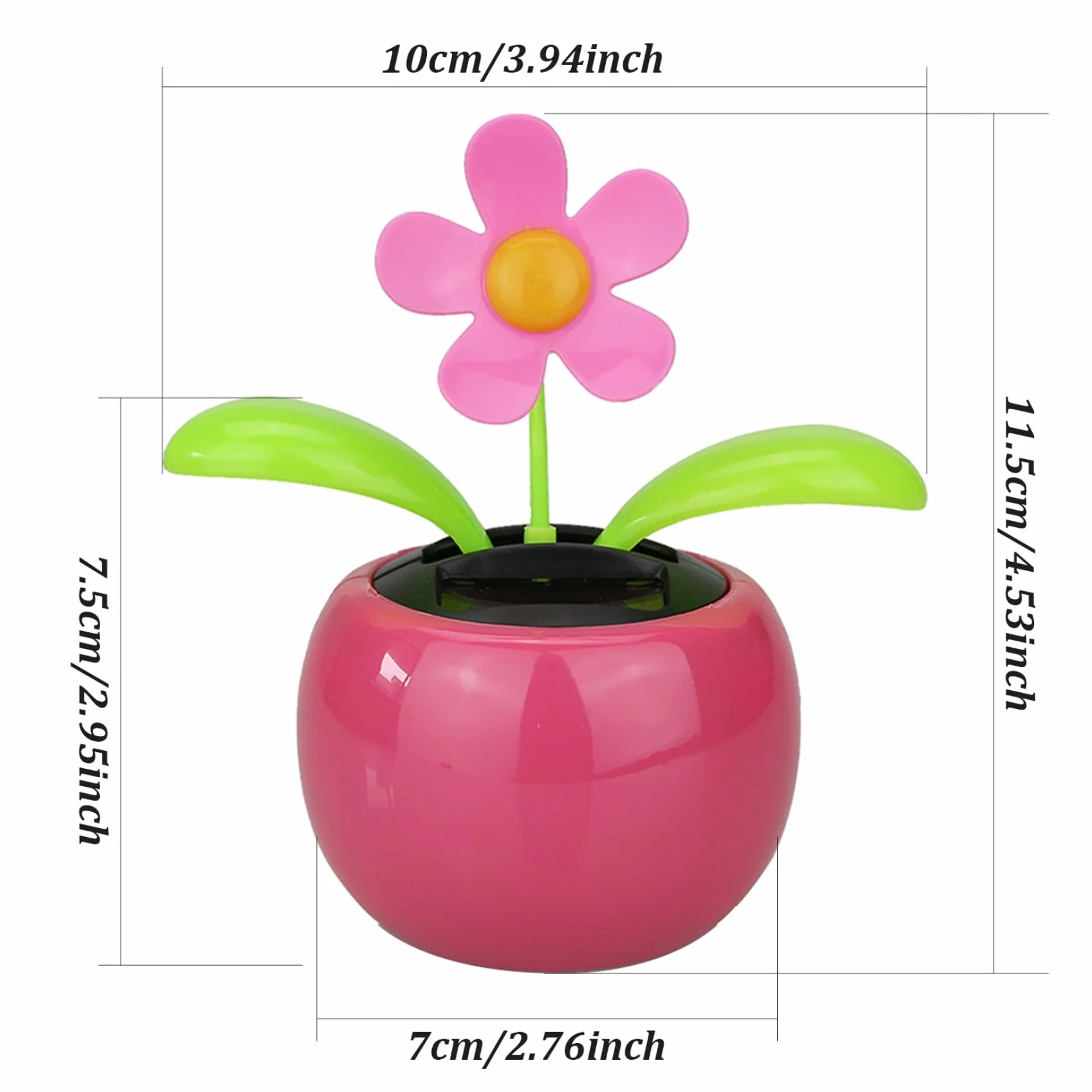 Fiore di Danza Solare Giocattolo da Ballo 4x4,5 cm per Decorazione Auto Ufficio
