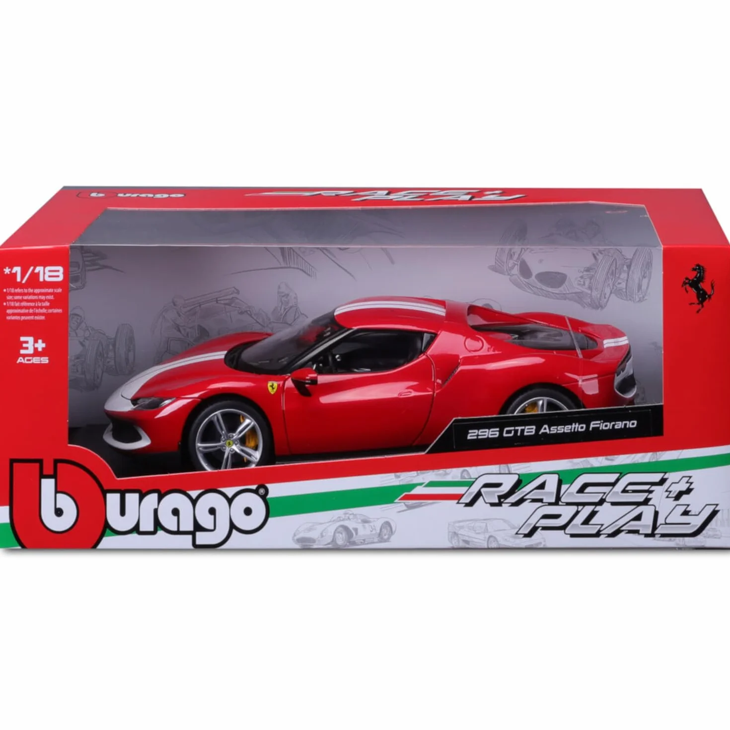Bburago 1:18 Ferrari Race & Play R&P 296 GTB
