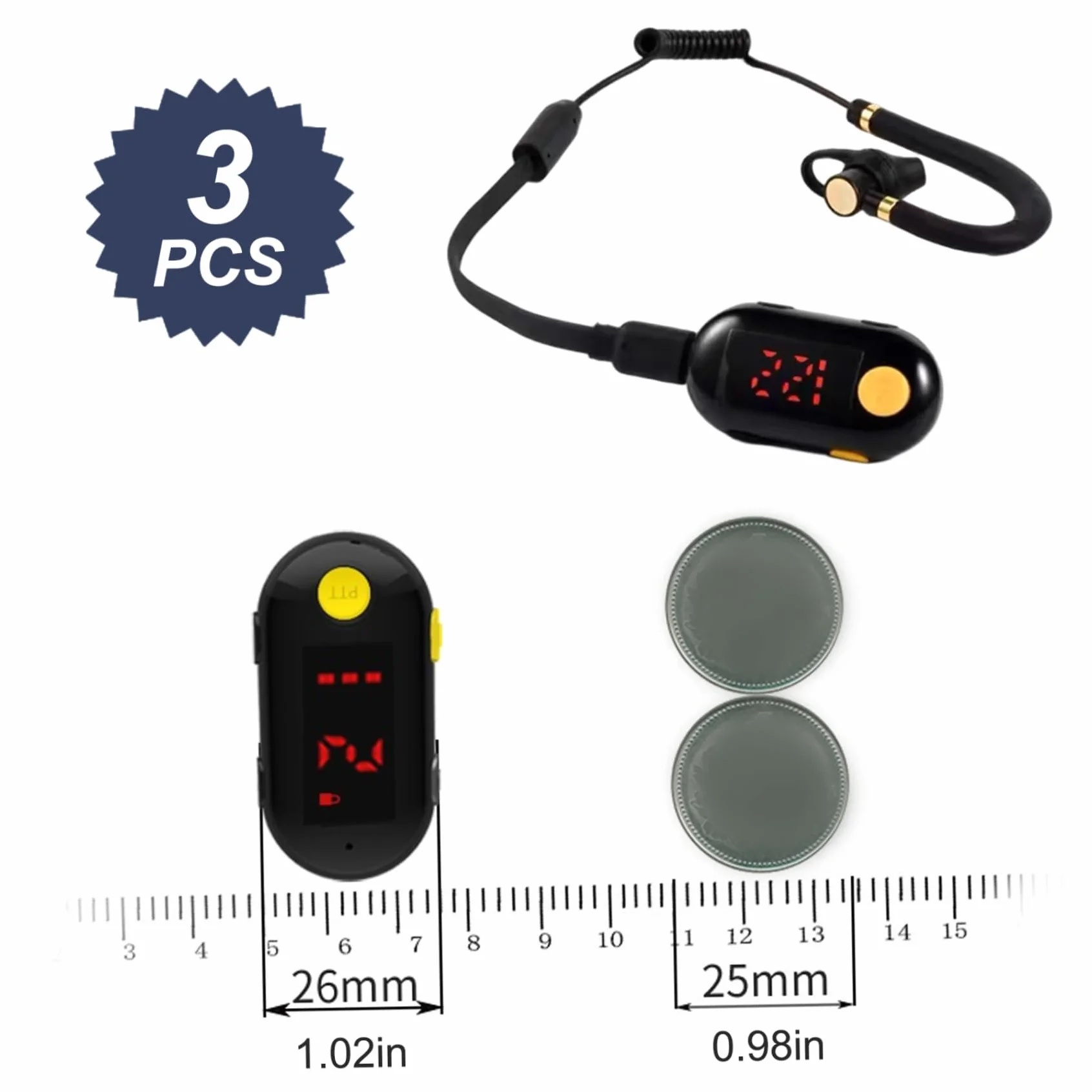 Walkie talkie piccoli mini ricetrasmettitori FM 3 pezzi portatili