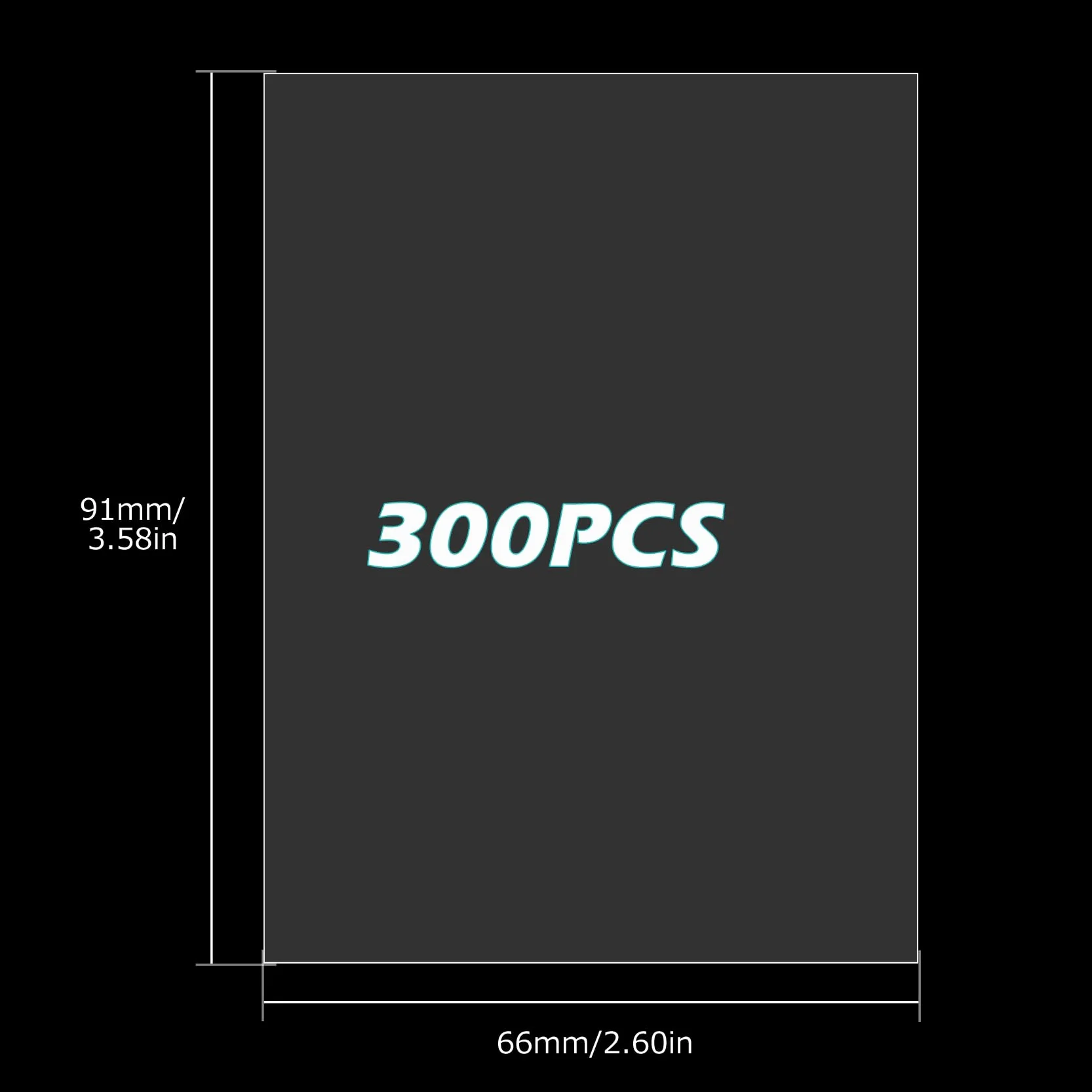 300 Bustine Carte, Bustine Protettive 66 * 91mm Card Sleeves Compatible con Varie Carte da Collezione, Alta Trasparenza, Dimensioni Standard