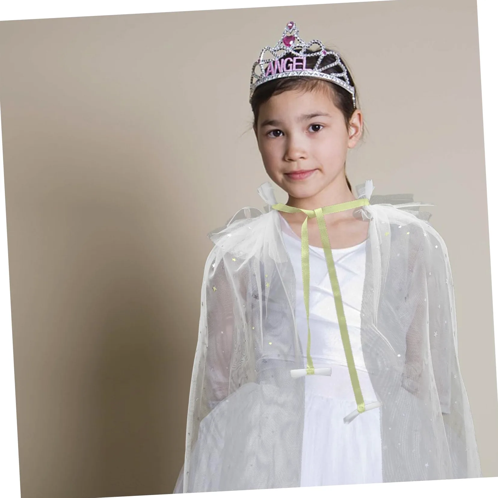 1pezzi Mantello Di Garza Per Bambina Bianco Mantello Da Festa Costume Da Mascherata Per Ragazzo Ragazza Facile Indossare e Pulire Per Feste Di Compleanno Ed Eventi Tema