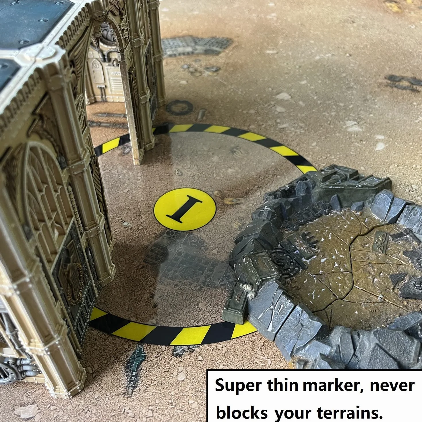Jucoci Set di 6 marcatori per obiettivi, compatibili con Wargame, Warhammer 40k (miniatura non inclusa)