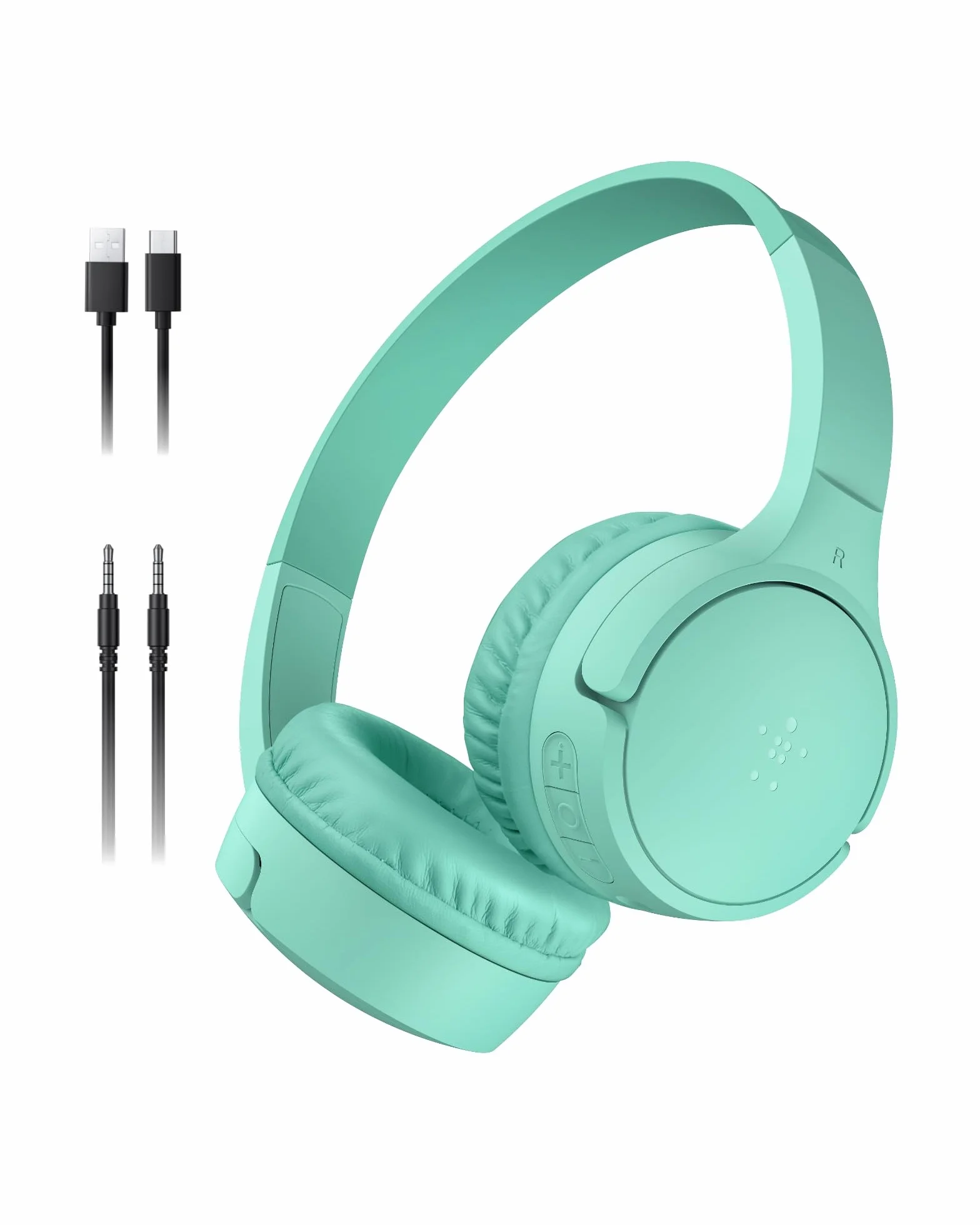 Belkin SoundForm - Mini cuffie wireless per bambini, con microfono integrato, 30 ore di riproduzione e divertenti adesivi, cuffie over-ear per apprendimento online, scuola, viaggi, iPhone, iPad,