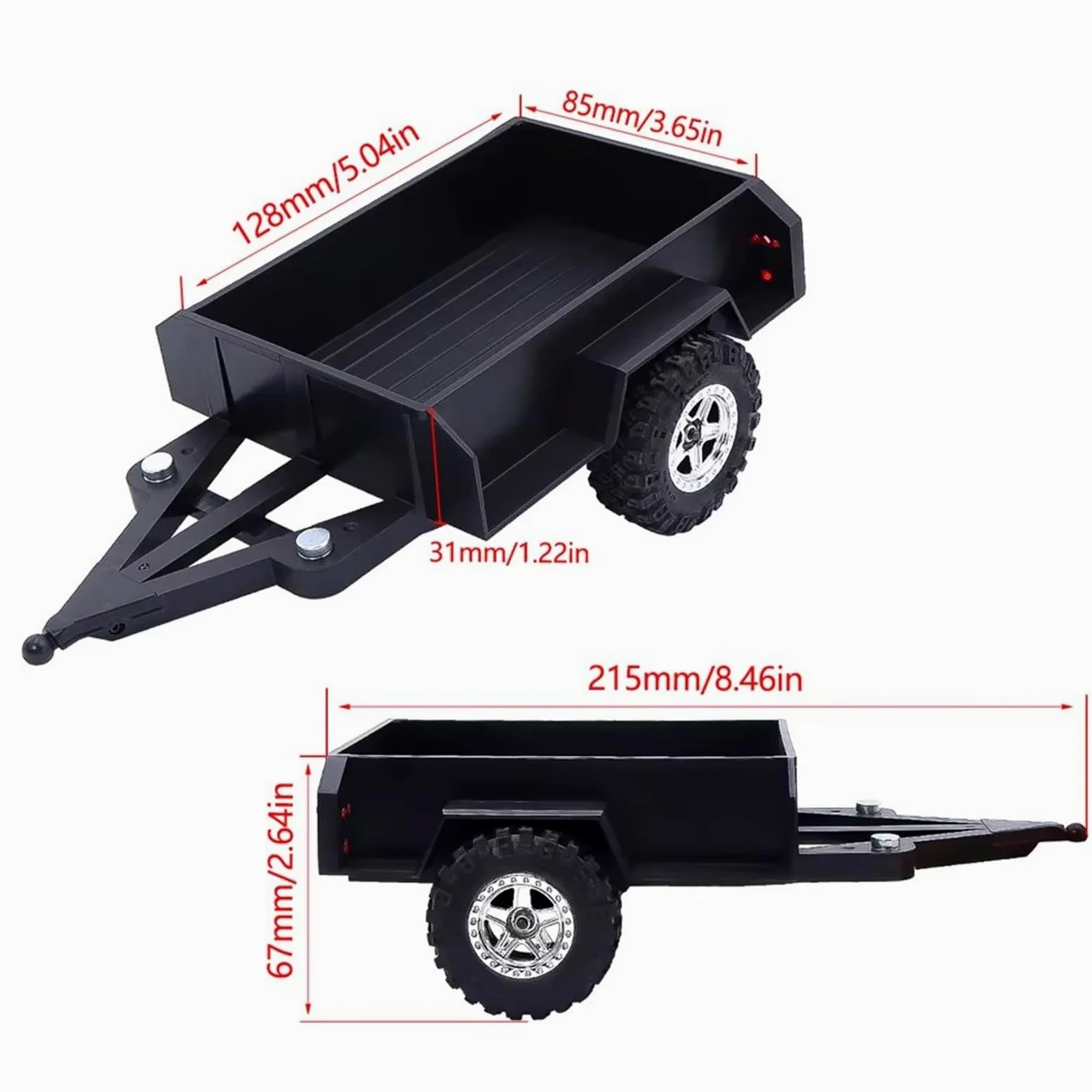 Compatibile Con TRX4M 1/18 RC Crawler Auto Parti Di Aggiornamento Accessori Ricambio Utilità Rimorchio Gancio E Scatola Immagazzinaggio Per Scala RC Riparazioni Modelli