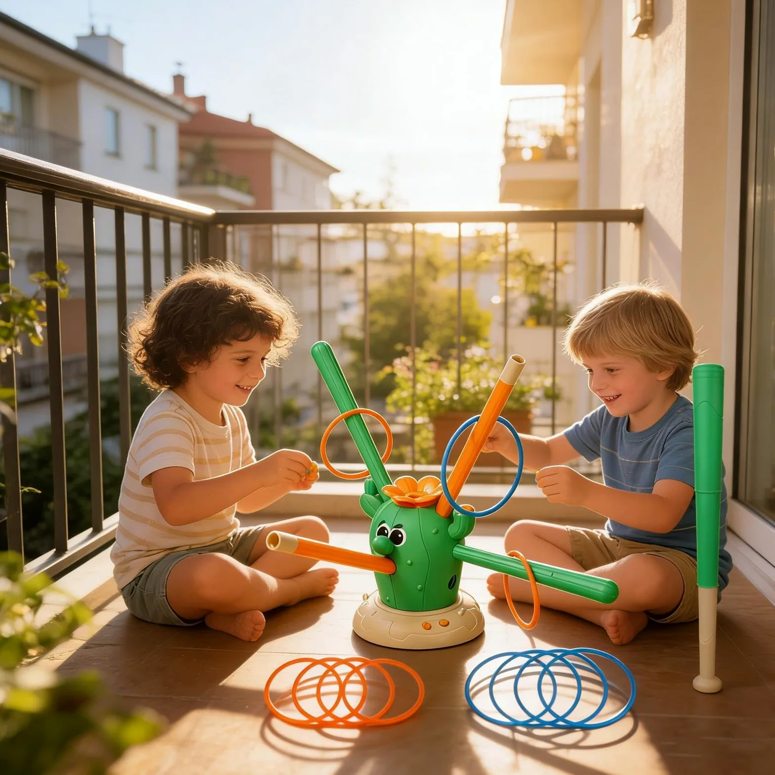 Giocattoli interattivi per saltare e lanciare musicalmente,4 in 1 divertente lancio interattivo giocattolo interattivo per bambini - Per interni, esterni, cortile, scuola, giardino, festa, compleanno