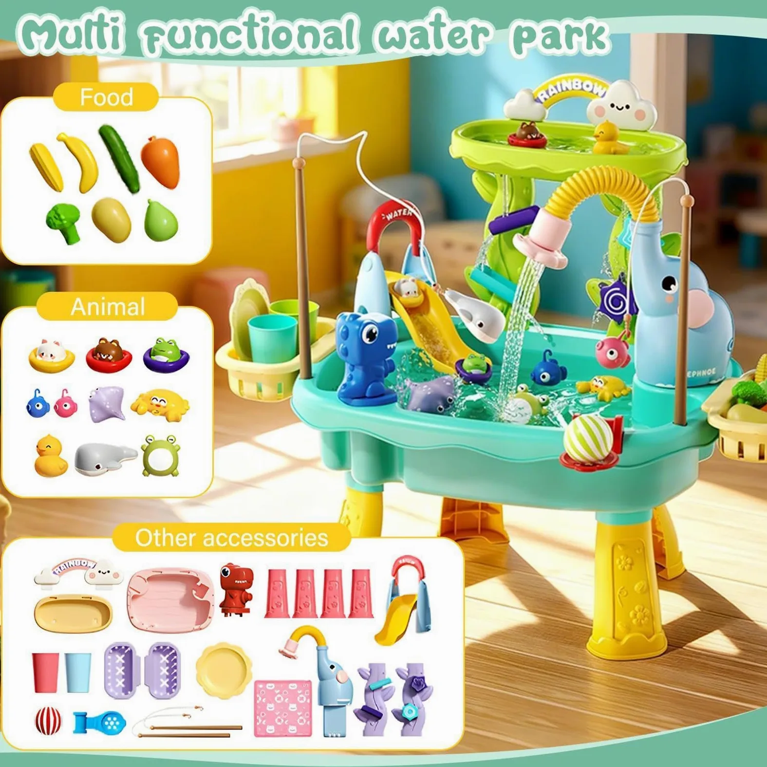 Tavolo Acqua Bimbi Giochi d' | Giocattolo Acquatico Da Esterno Per Bambini E Bambine, Prescolari, Giardino, Patio, Spiaggia, Campeggio, Asilo, Casa, Sala