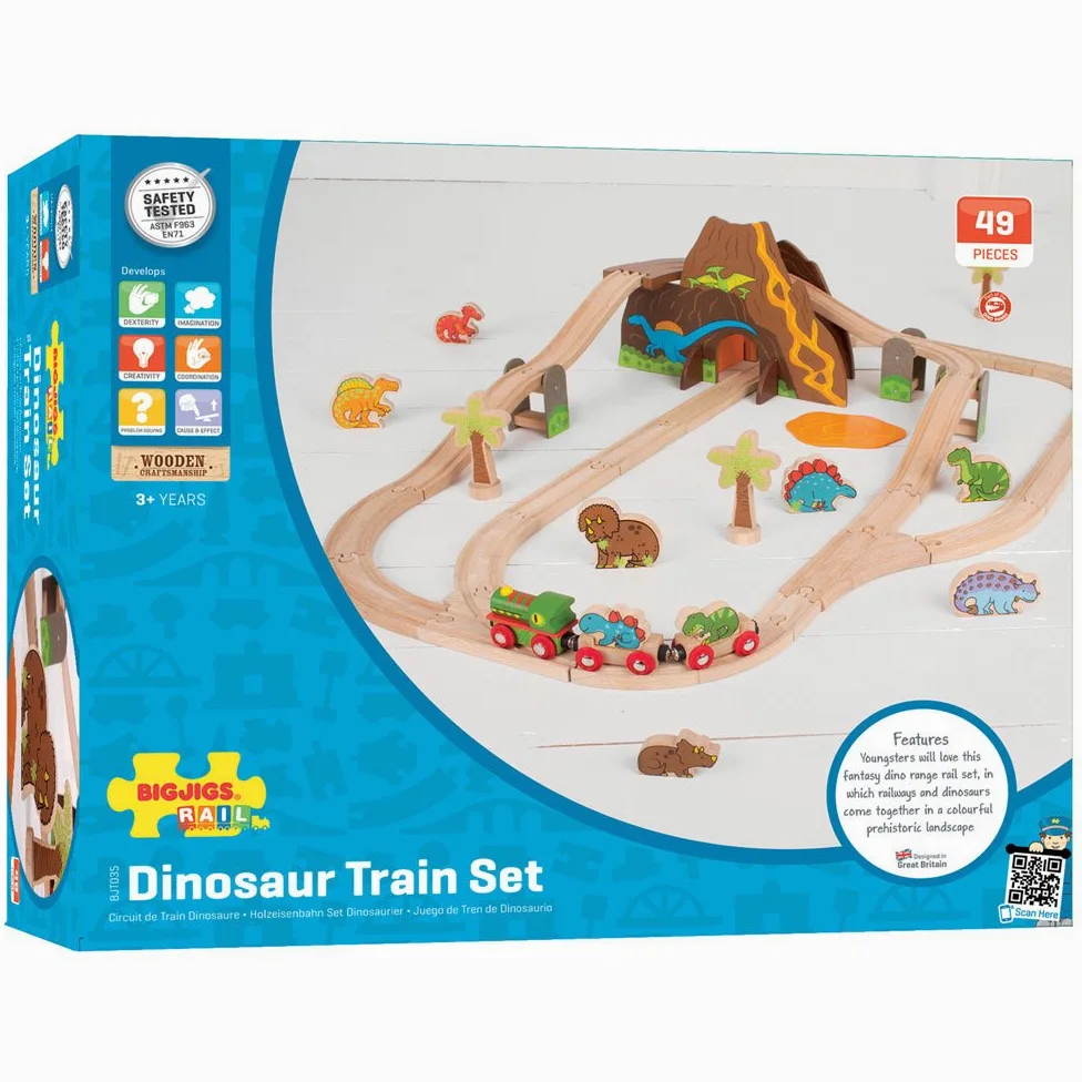 Bigjigs Rail Set per "Ferrovia dei dinosauri"