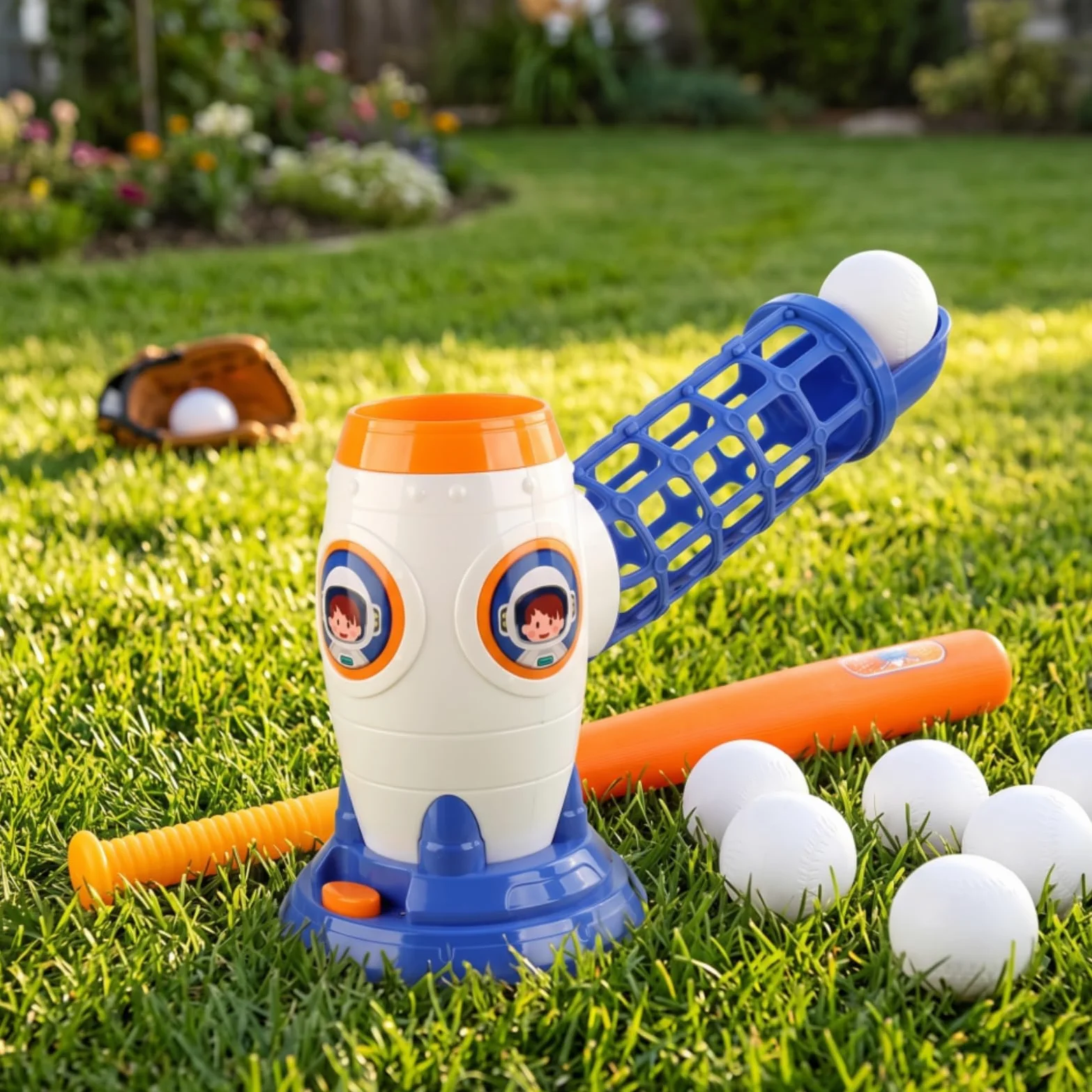 Gralara Set da Baseball con tore Morbido Macchina Palle da Baseball Durevole Giocattolo Sportivo per All'aperto, Casa
