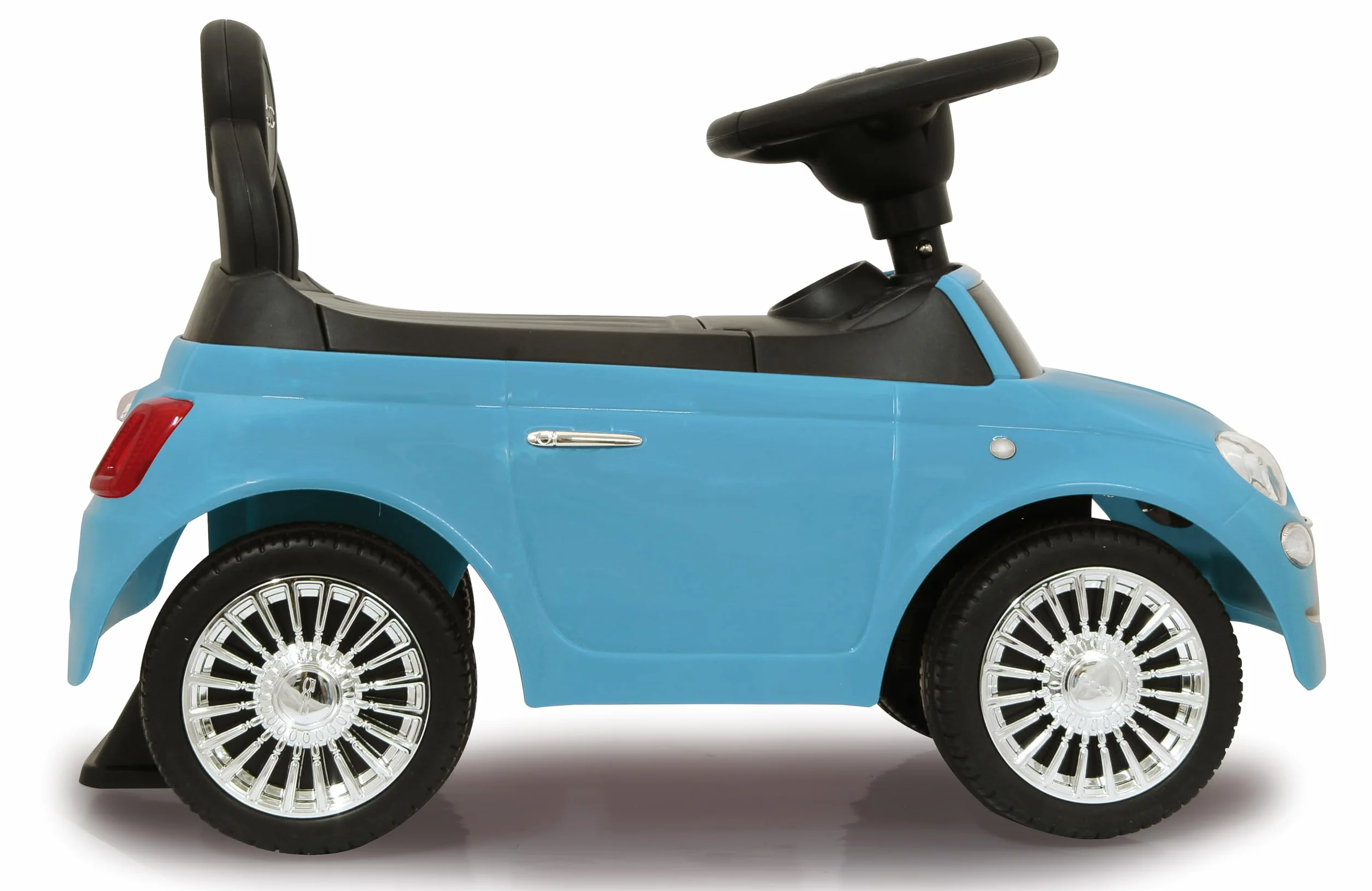 Jamara Push-Car Fiat 500 blu z bagażnikiem pod siedzeniem i klaksonem