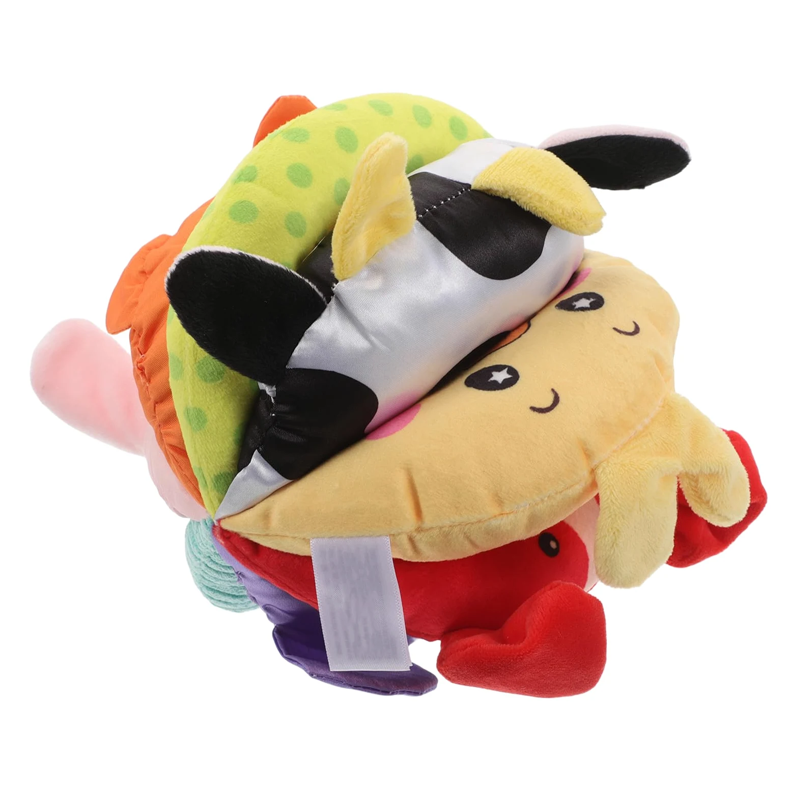 Toyvian Palla sensoriale per neonati - Palla colorata da afferrare in peluche - Giocattolo sensoriale morbido e strutturato per bambini, attività di gioco per bambini piccoli, bomboniera per feste -