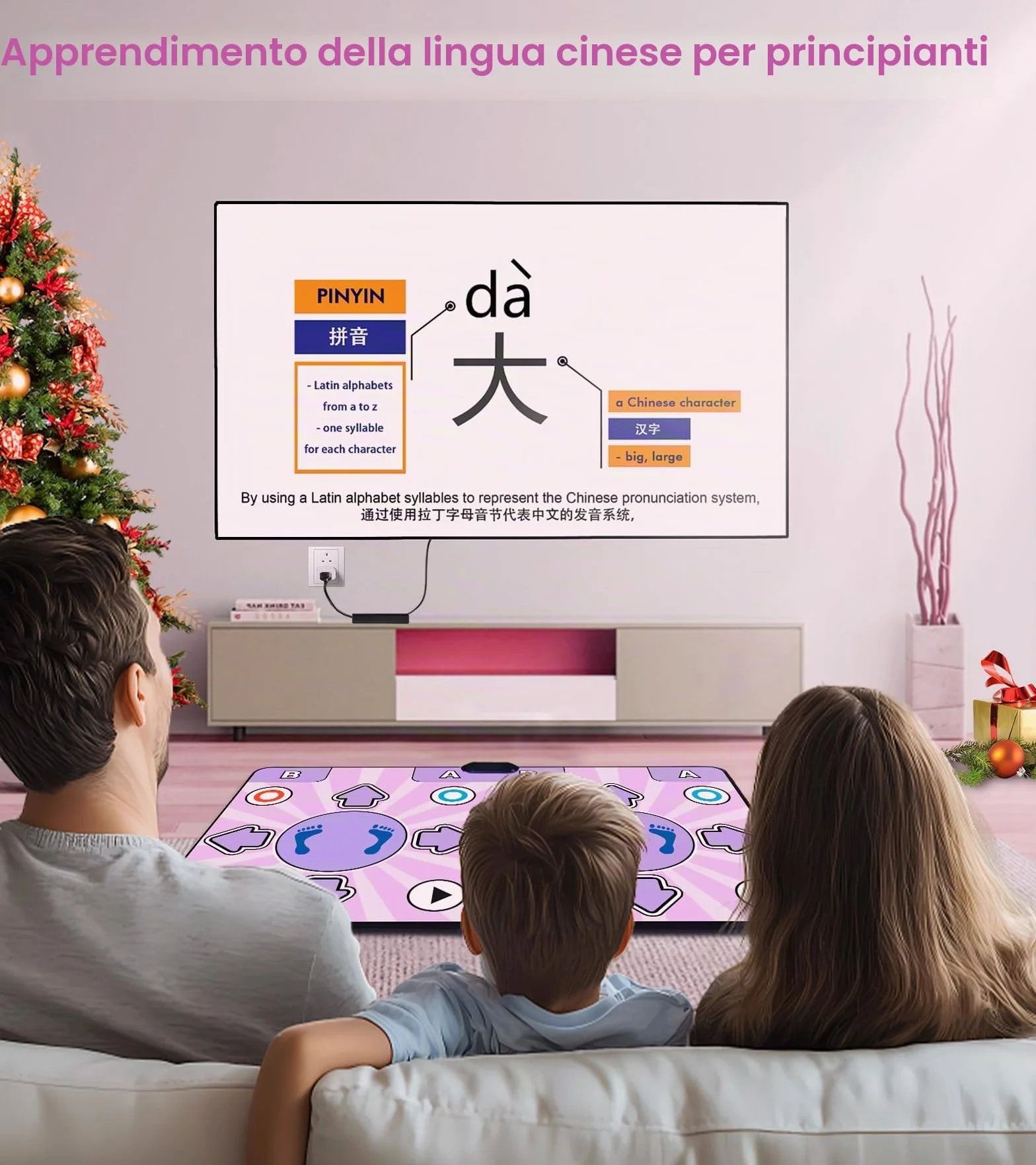 Doppio tappetino da ballo TV antiscivolo con controller wireless HDMI per adulti e bambini regalo 3-12 anni