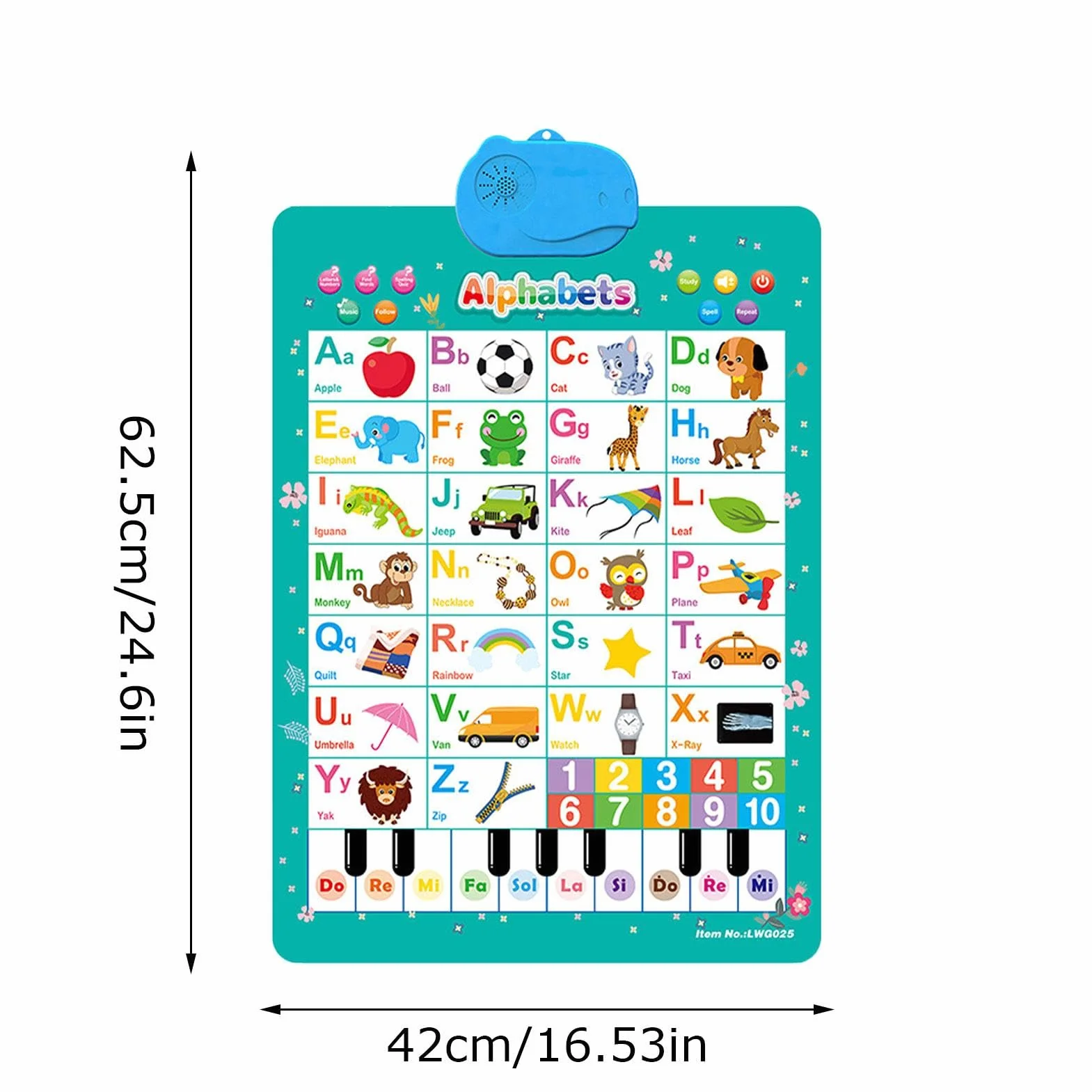 Sound Wall Phonics Chart, Interactive Educational Colorful Sound Posters, Electronic Alphabet Pronunciation Learning Chart for Preschool, Kindergarten, Boys and Girls