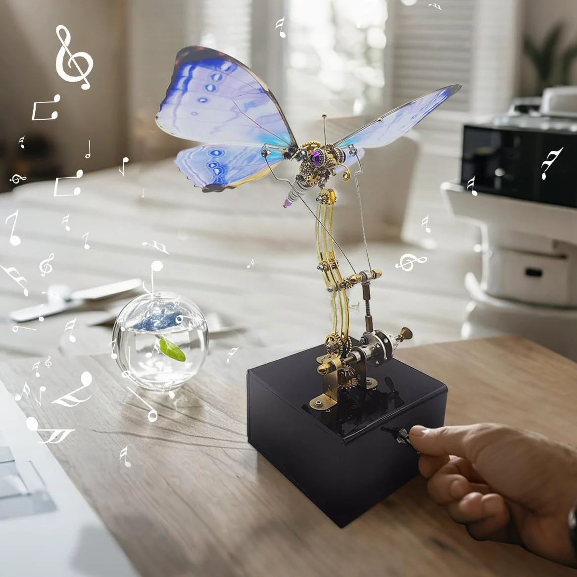 Steampunk - Puzzle in metallo 3D per adulti, con farfalla, 300 pezzi, per il montaggio fai da te
