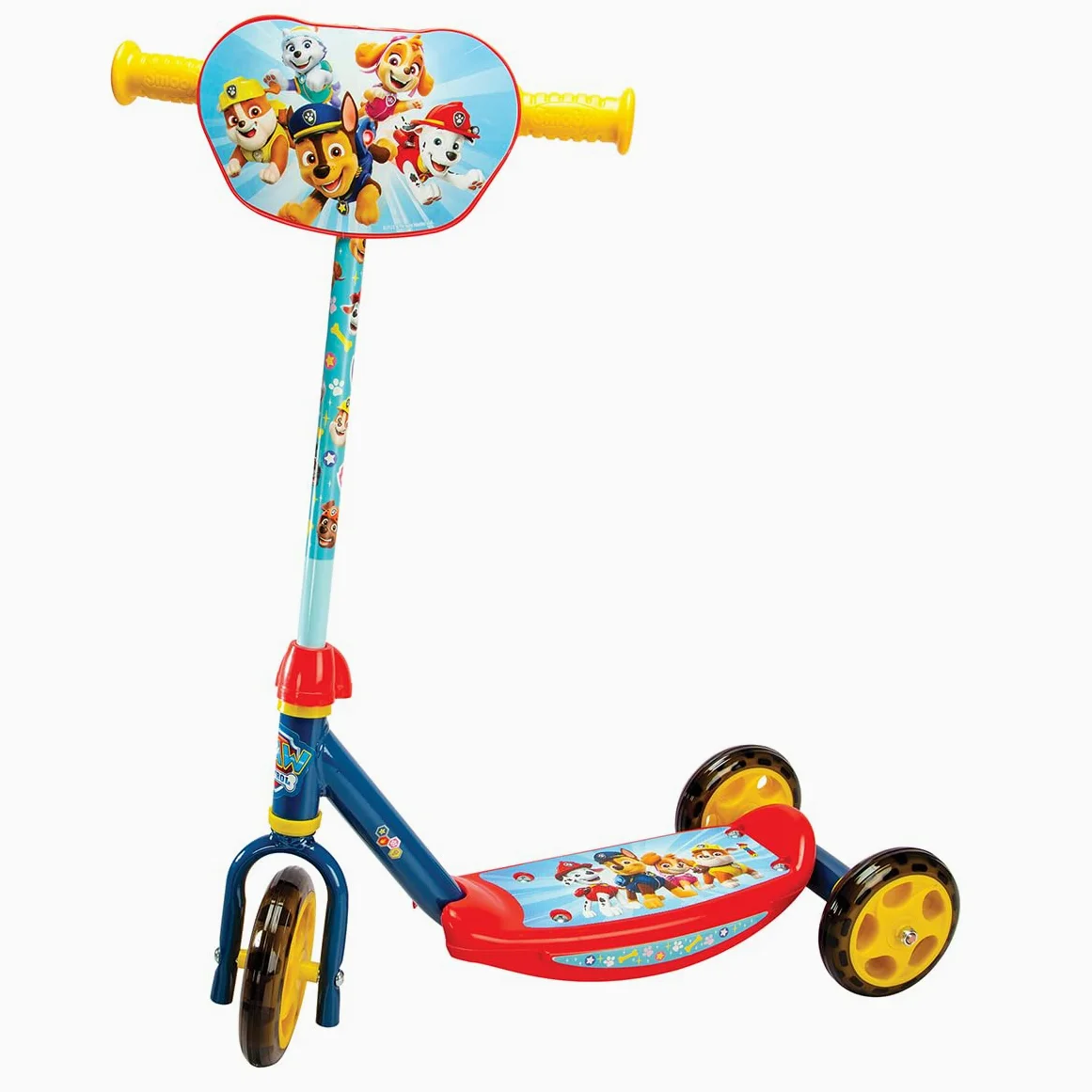 Smoby - Paw Patrol - Monopattino a 3 ruote - Manubrio regolabile - Altezza massima 67 cm - Poggiapiedi antiscivolo - Fino a 20 kg - Dai 3 anni