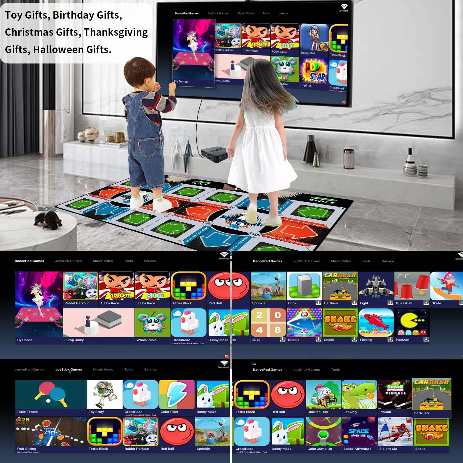 Tappetino da ballo musicale Step per TV, doppio utente, per bambini e adulti, regali 3+