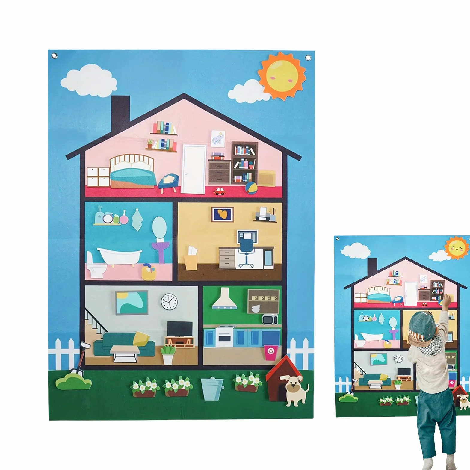 Felt Story Board – Set Di Tavole Interattive In Feltro | Gioco Sensoriale Di Apprendimento, Attività Di Narrazione Fai-da-te, Kit Di Gioco Fantasioso, Gio Di Sviluppo Di Abilità Per Ragazzi, Ragazze