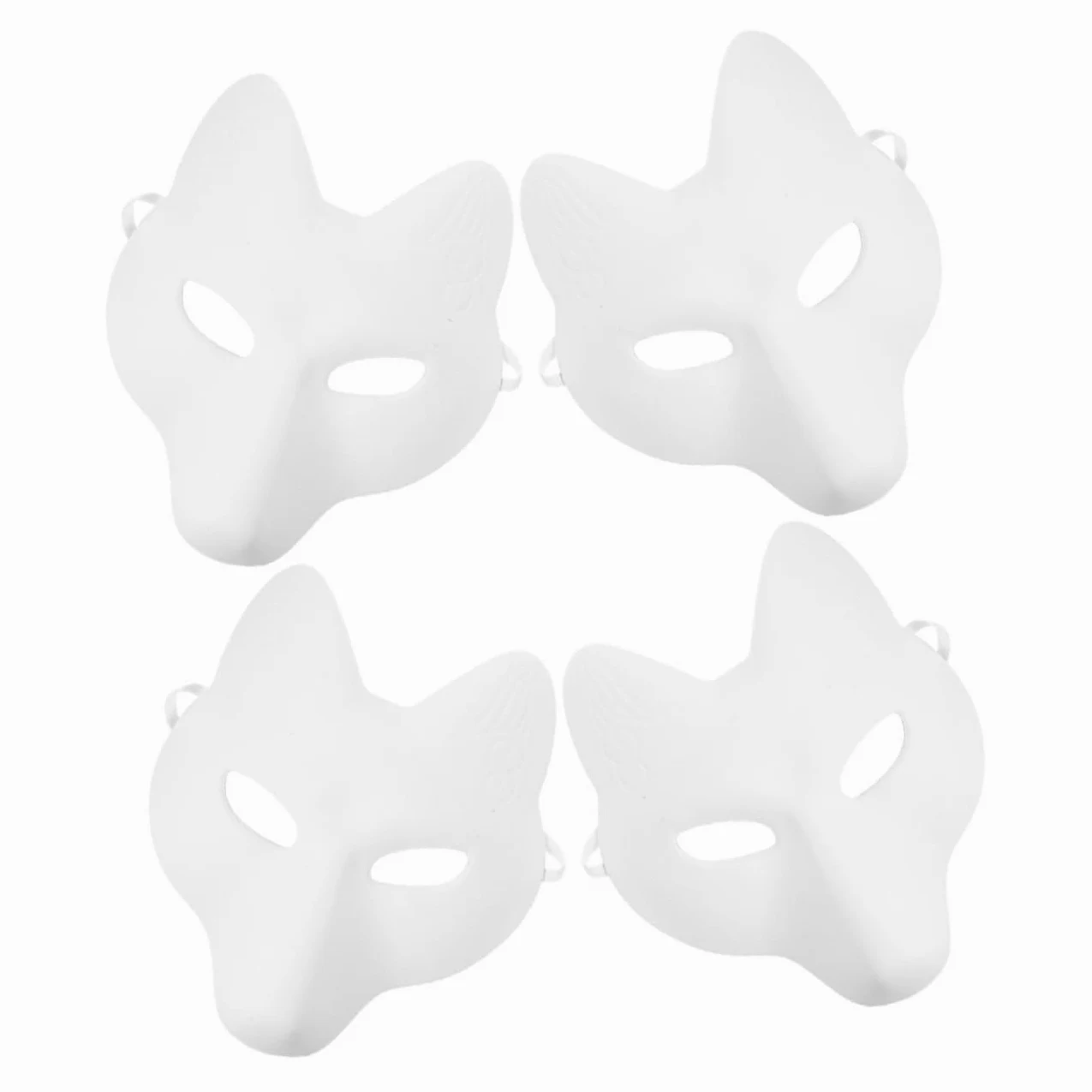 ibasenice 4pezzi Maschere Animali Verniciabili Per Ragazzo Ragazza Da Decorazioni Per Feste Di Halloween e Mascherate Attività Creativa Per Tutta La Famiglia