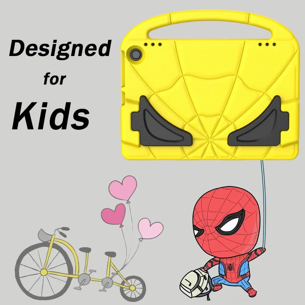 Mansiruyi Custodia per tablet da 11 pollici, non per tablet TCL Onn da 11", custodia leggera antiurto per bambini con protezione per lo schermo e maniglia di supporto, giallo