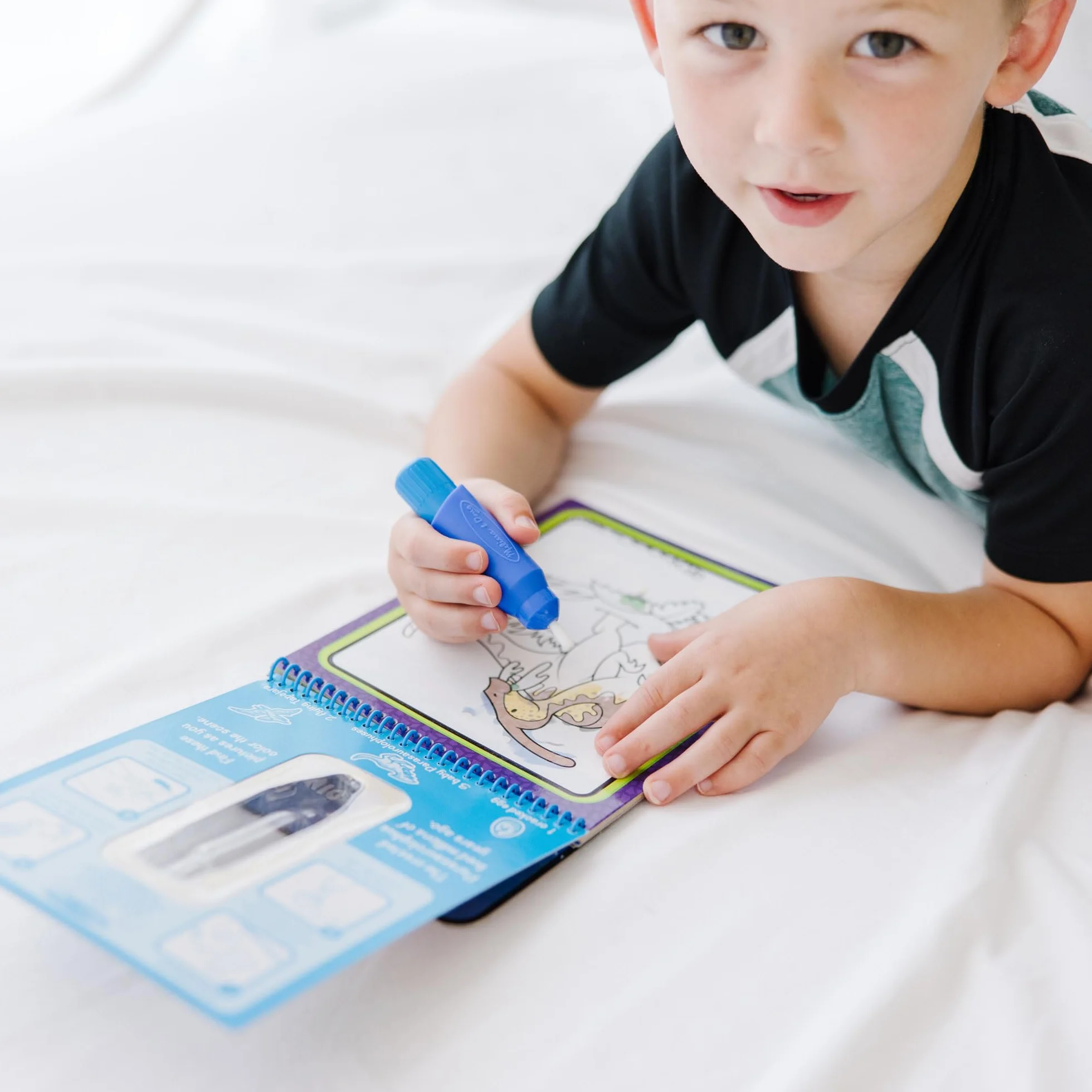 Melissa & Doug Water Wow! Libro Magico da Colorare con Pennello ad Acqua Dinosauri 3+ Anni