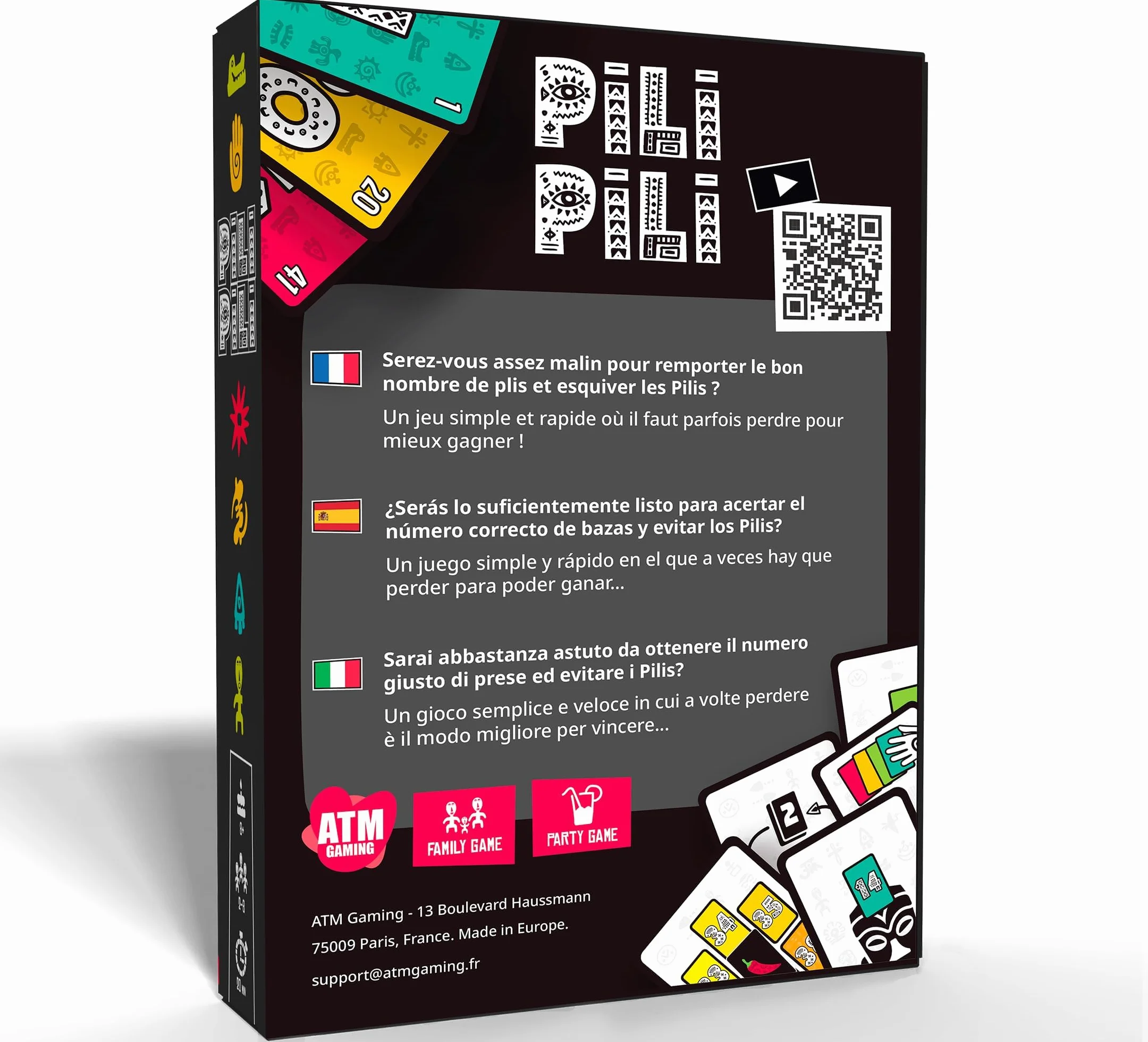 ATM Gaming PILI PILI Gioco da Tavolo Tattico e Divertente 2-8 Giocatori 20 Min