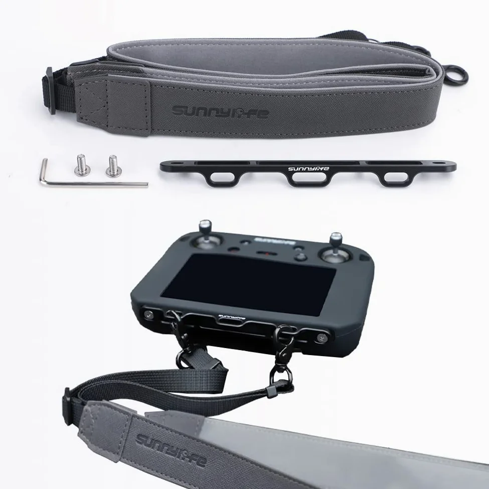 Tracolla regolabile per controller D JI RC Pro, cordino da spalla in pelle PU per smontaggio gratuito compatibile con Mavic Mini 2/Mavic 3/Mavic Air 2S, Nero , Taglia unica