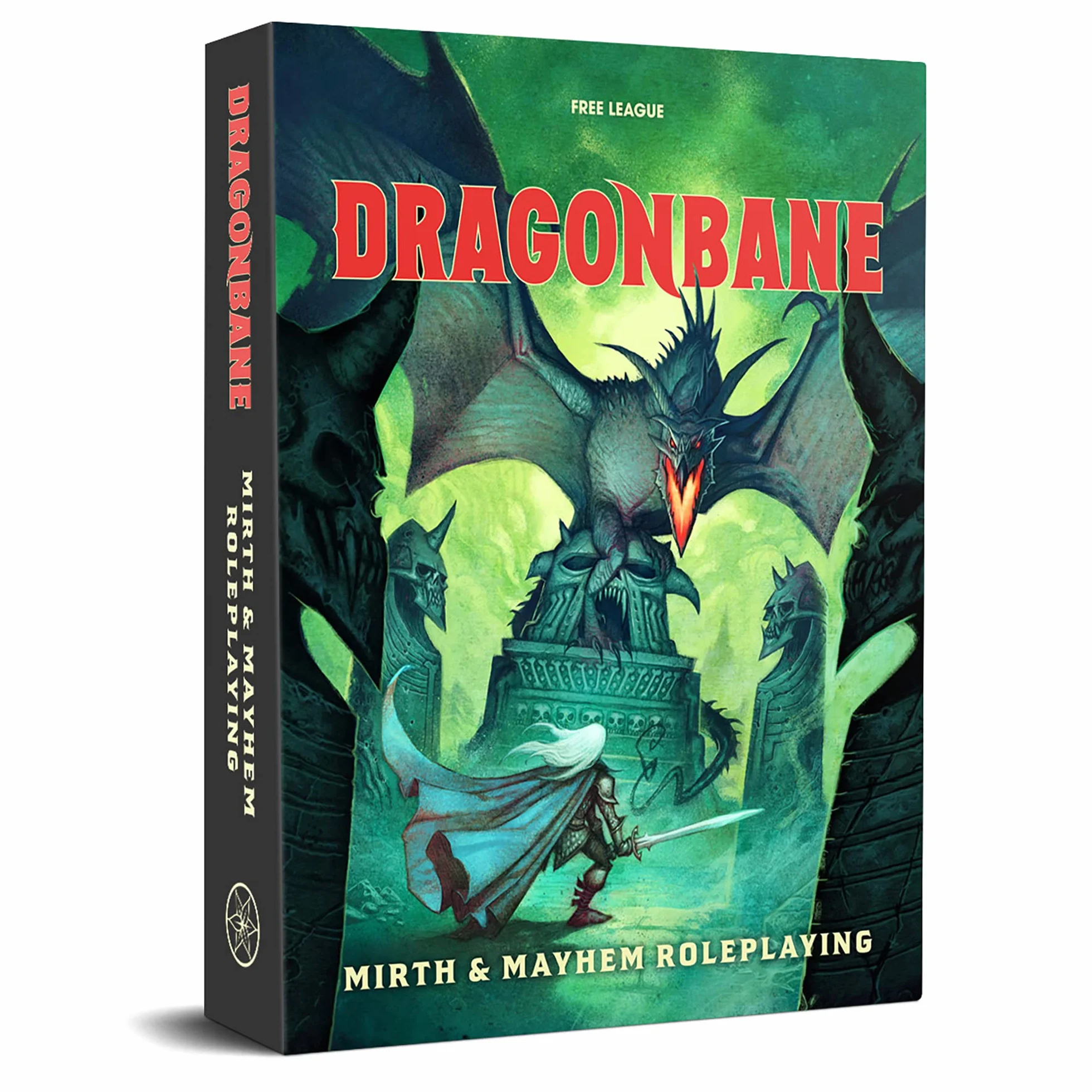 Free League Publishing Dragonbane: RPG Core Set - Mirth & Mayhem Boxed Set, include dadi, regole, mappa e altro