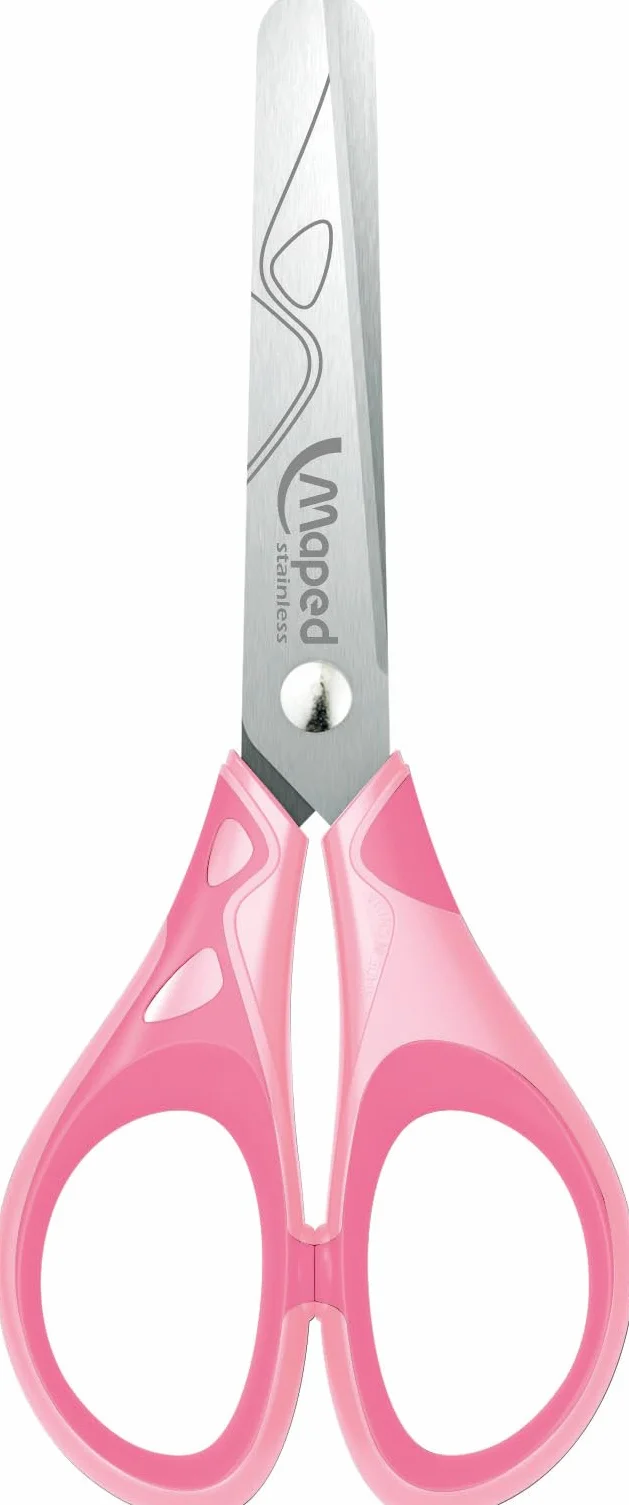 Maped - Forbici Sensoft 13 Cm con anelli flessibili ed ergonomia 3D - Forbici dai 4 anni - Per asilo e elemtari - Punta arrotondata per una massima sicurezza - Colori pastello casuali