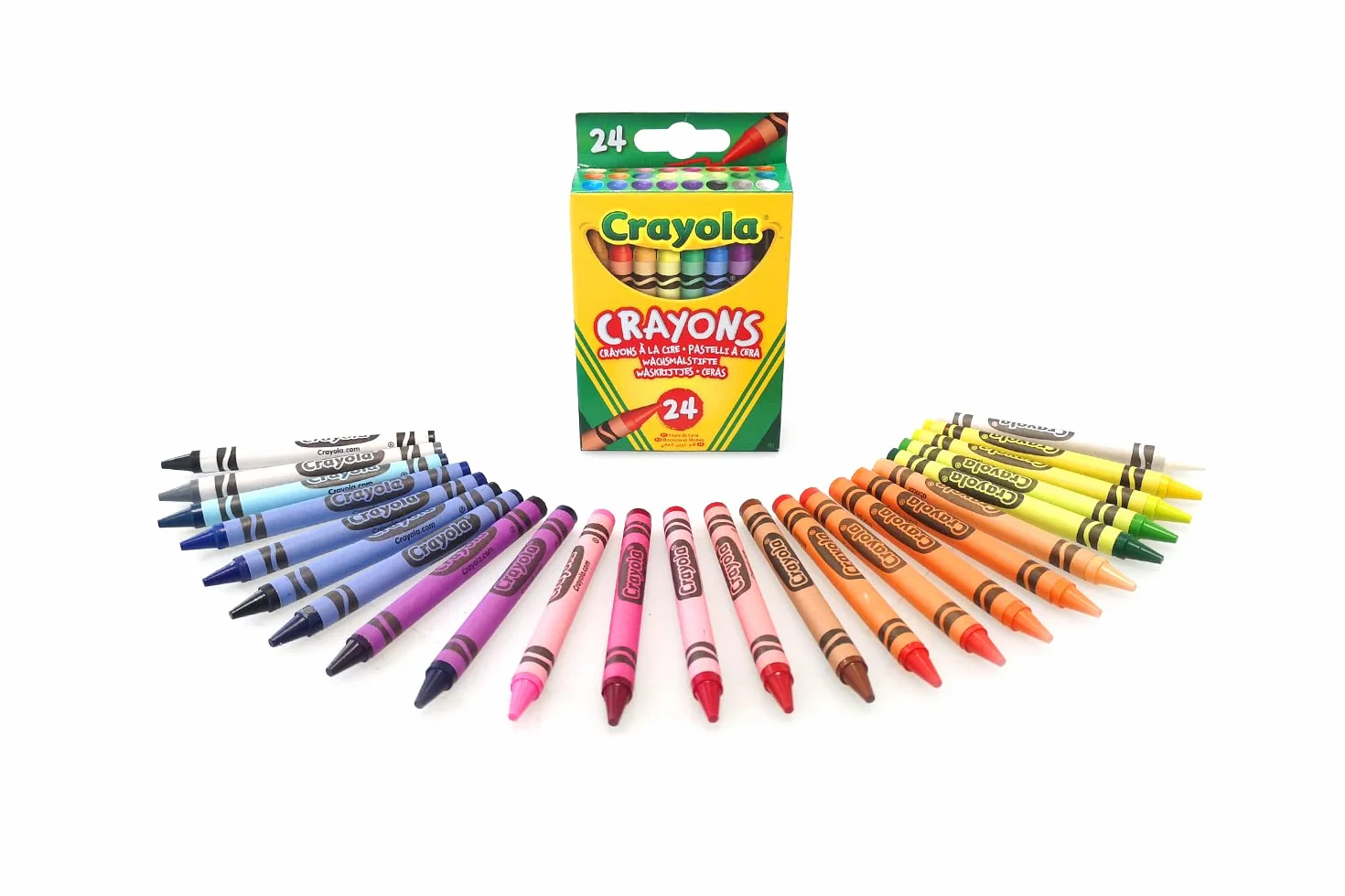 CRAYOLA - Pastelli A Cera, Crayon, Confezione Da 24 Pezzi, Per Scuola E Tempo Libero, 24 Colori Assortiti, 0024, Realizzati con energia solare