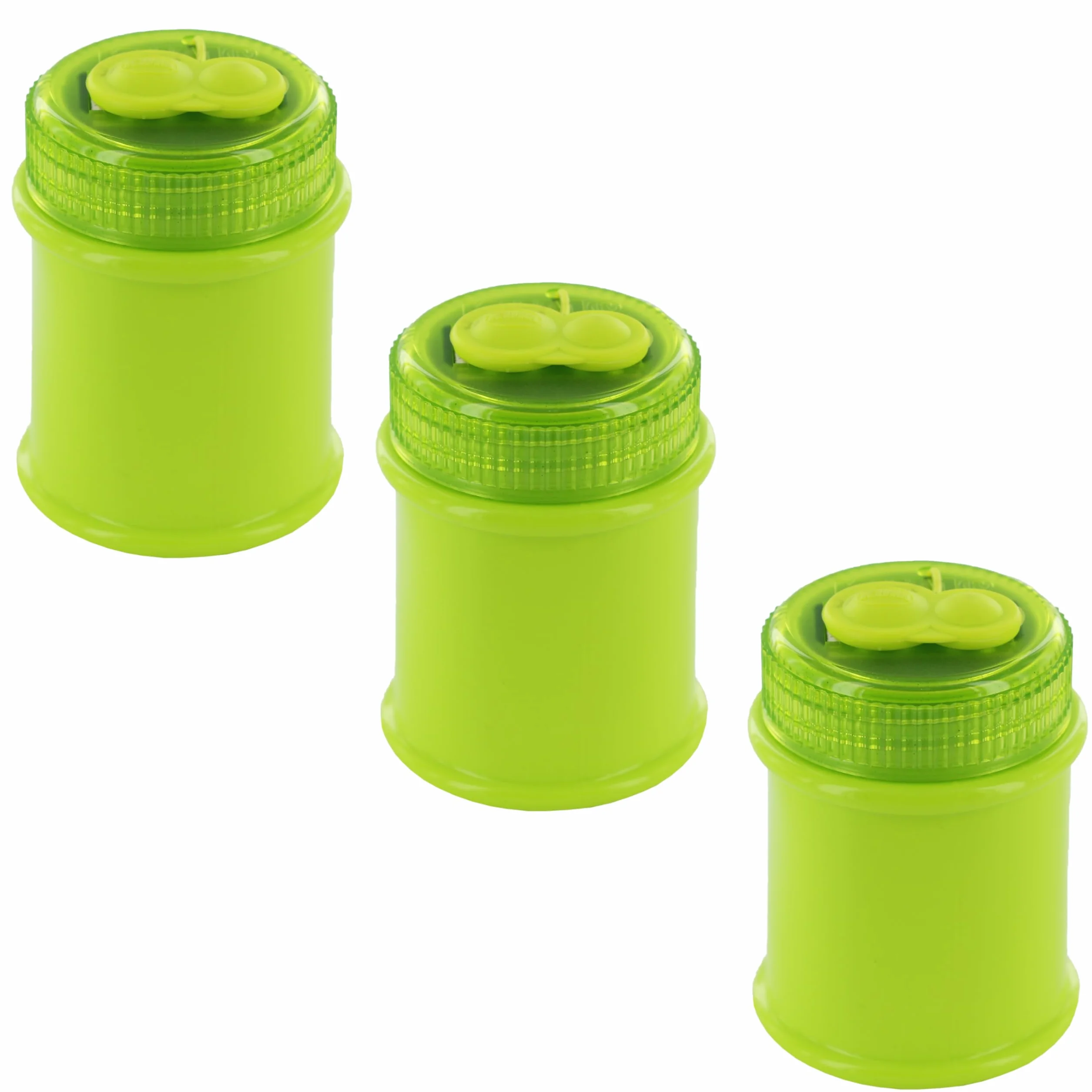 KUM AZ103.49.16-G - Temperino con contenitore Maxi M2, verde, confezione da 3, temperino a doppio contenitore